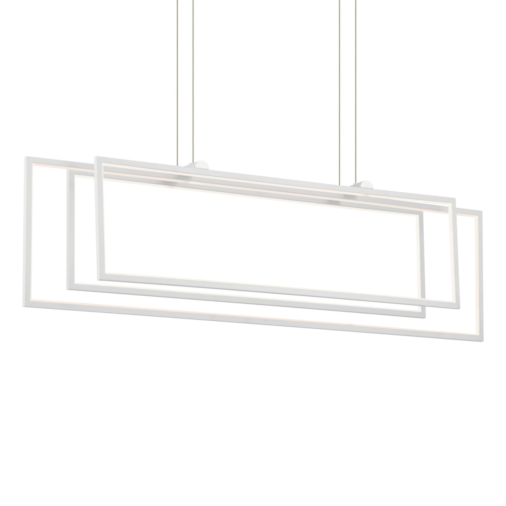 Jestin 46" LED Linear Chandelier, White Finish - Bees Lighting