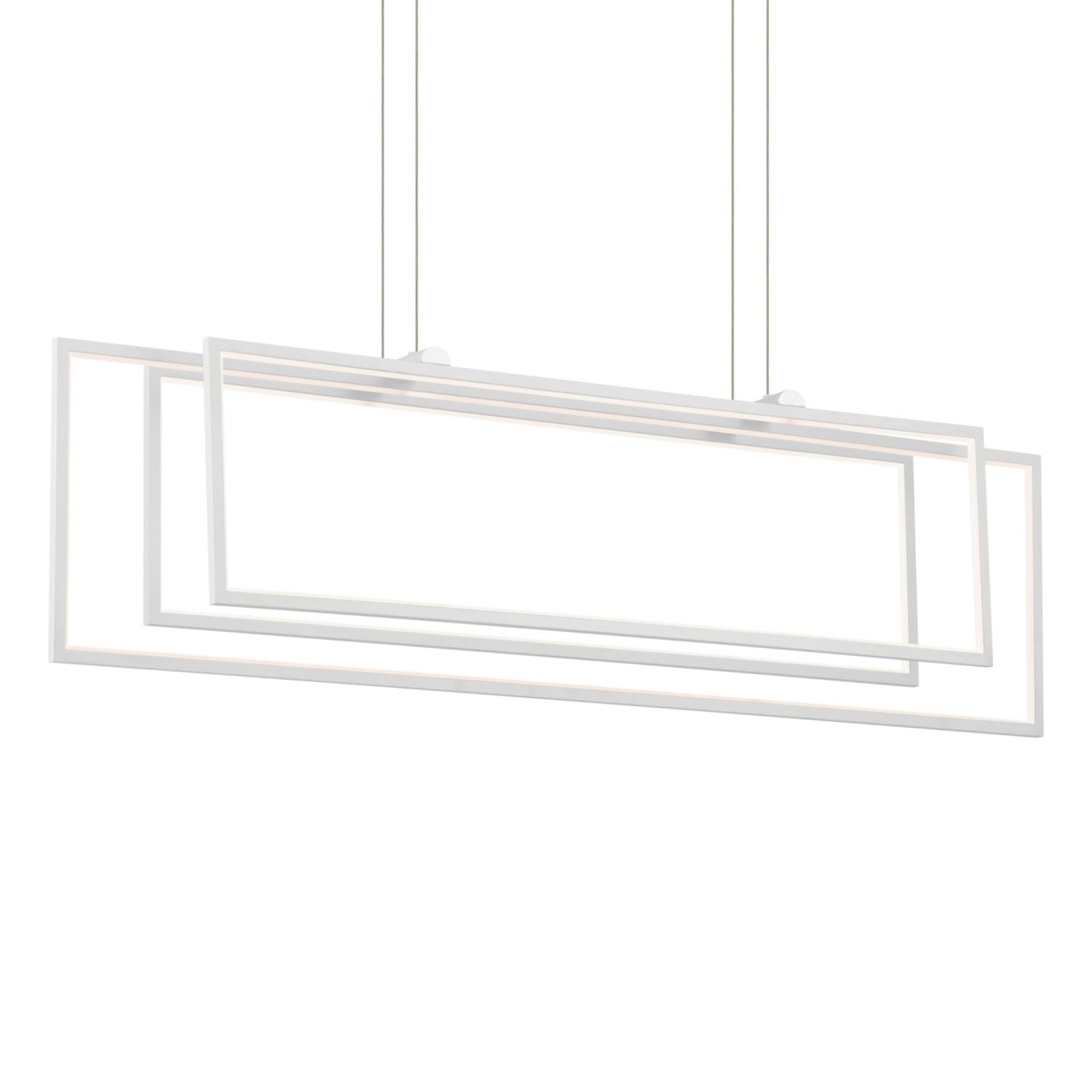 Jestin 46" LED Linear Chandelier, White Finish - Bees Lighting