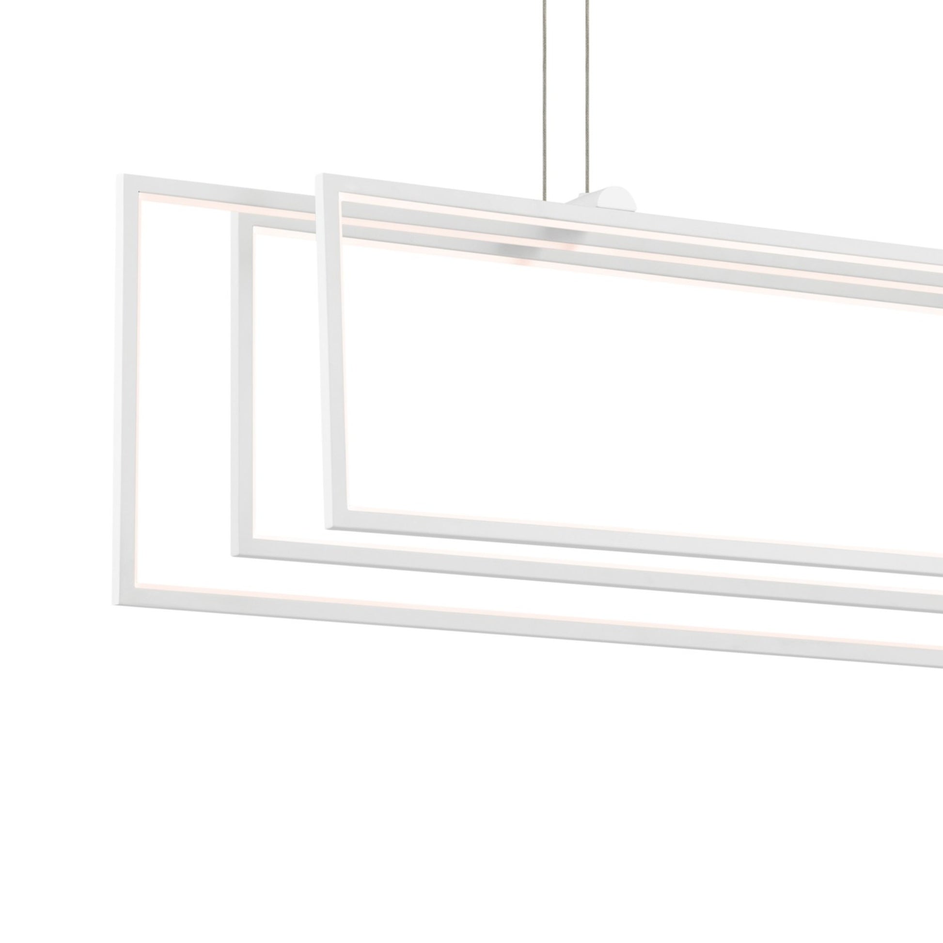 Jestin 46" LED Linear Chandelier, White Finish - Bees Lighting