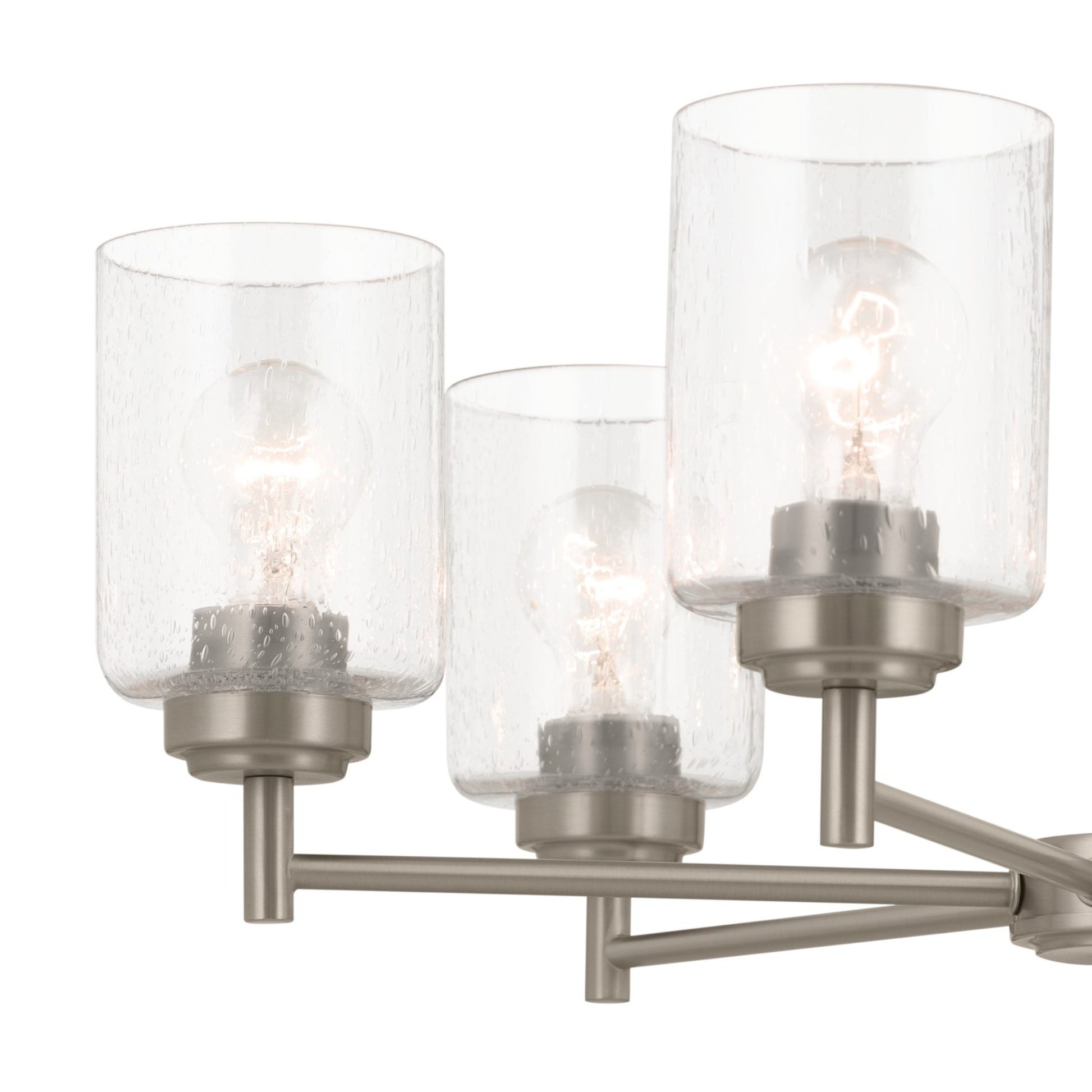 Winslow 26" 6-Light Chandelier, Brushed Nickel Finish - Bees Lighting