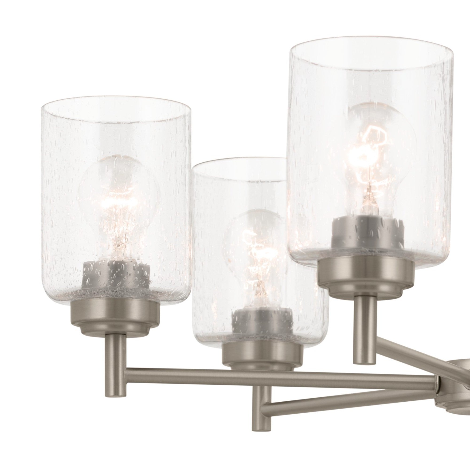 Winslow 26" 6-Light Chandelier, Brushed Nickel Finish - Bees Lighting