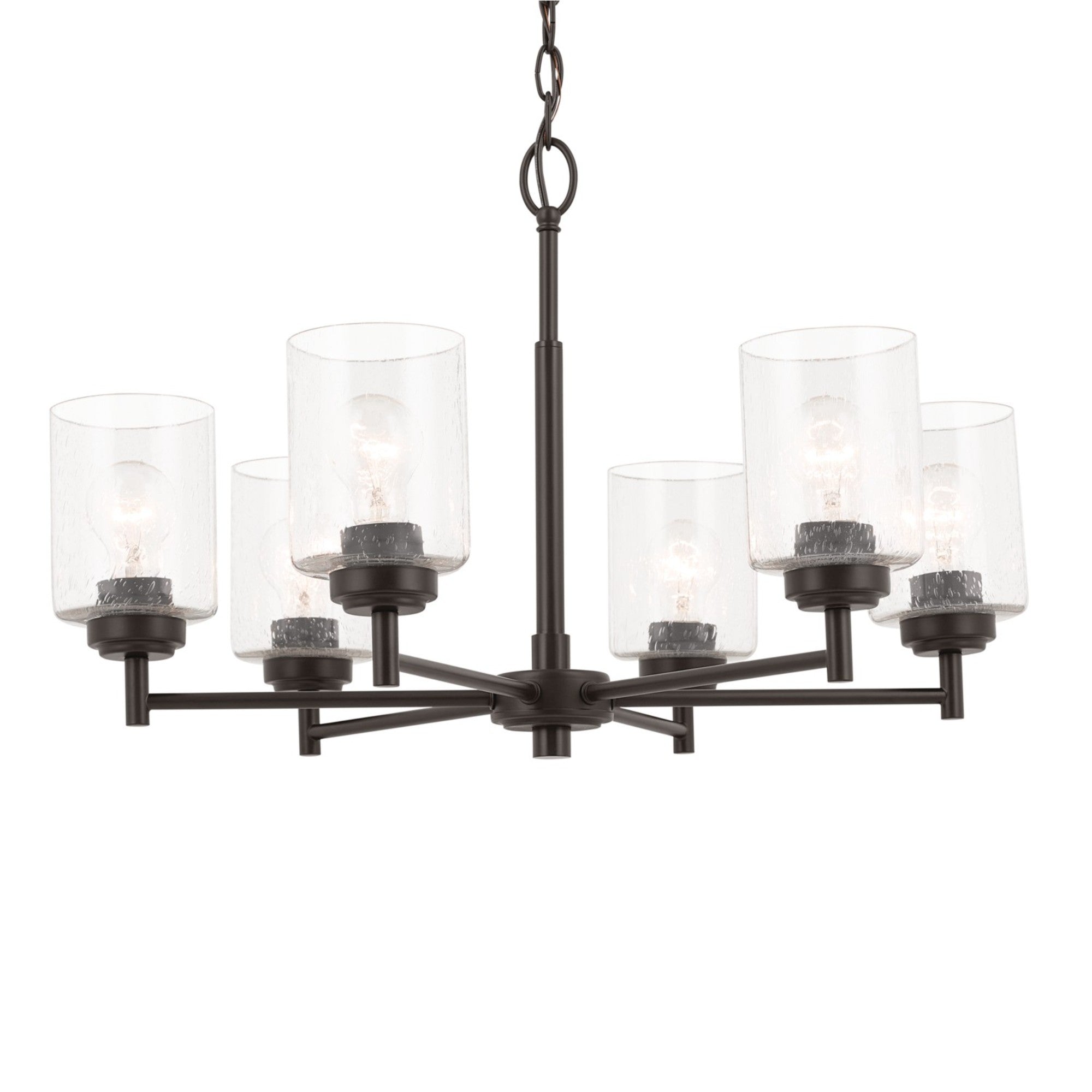 Winslow 26" 6-Light Chandelier, Bronze Finish - Bees Lighting