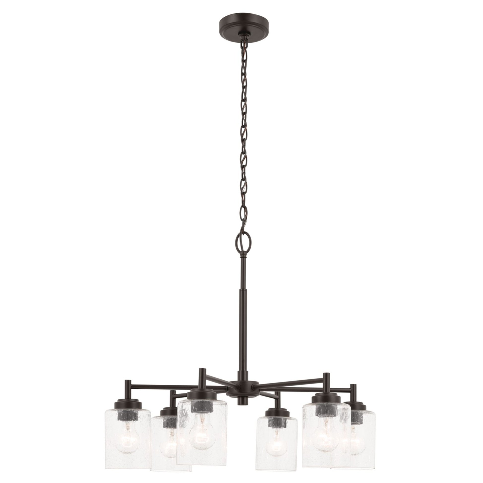 Winslow 26" 6-Light Chandelier, Bronze Finish - Bees Lighting