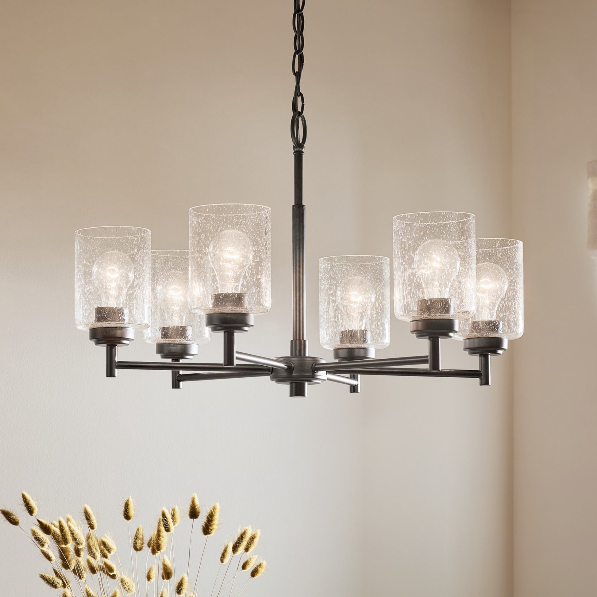 Winslow 26" 6-Light Chandelier, Bronze Finish - Bees Lighting