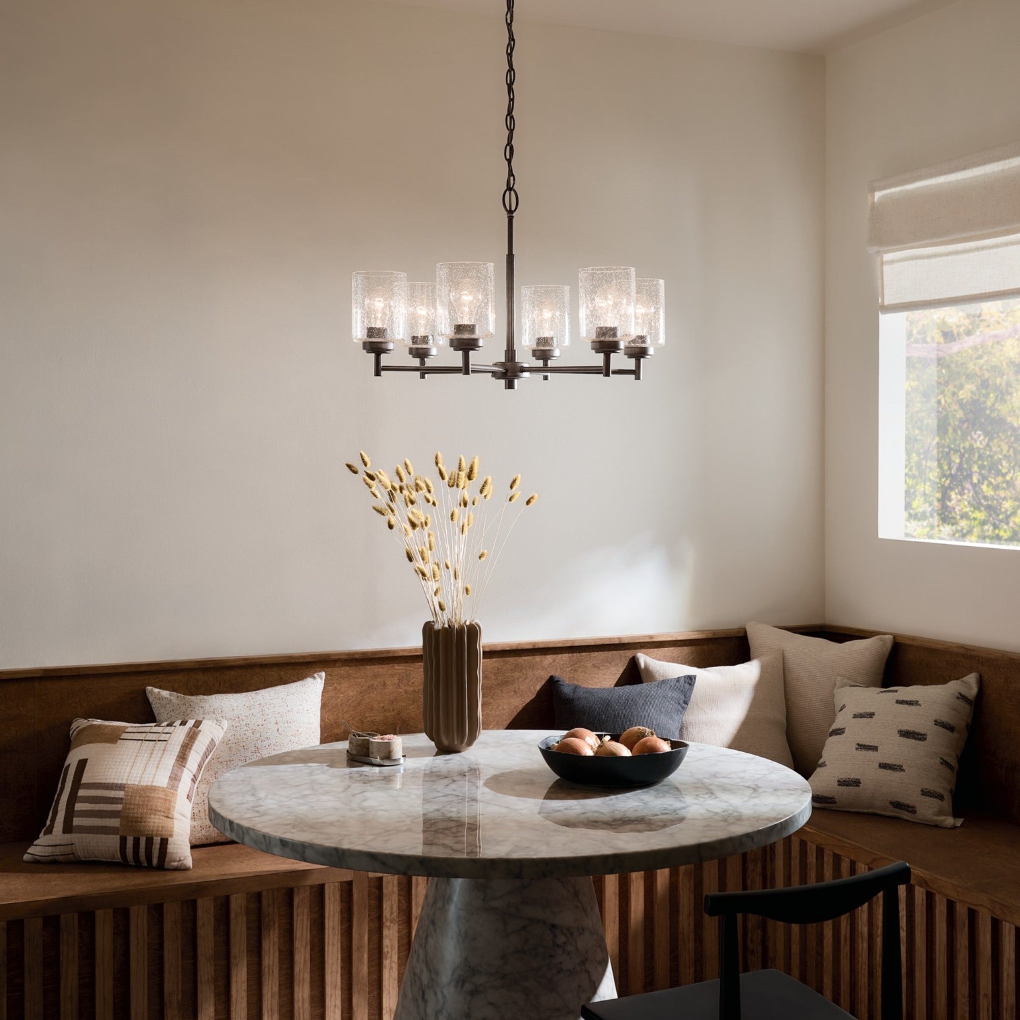 Winslow 26" 6-Light Chandelier, Bronze Finish - Bees Lighting