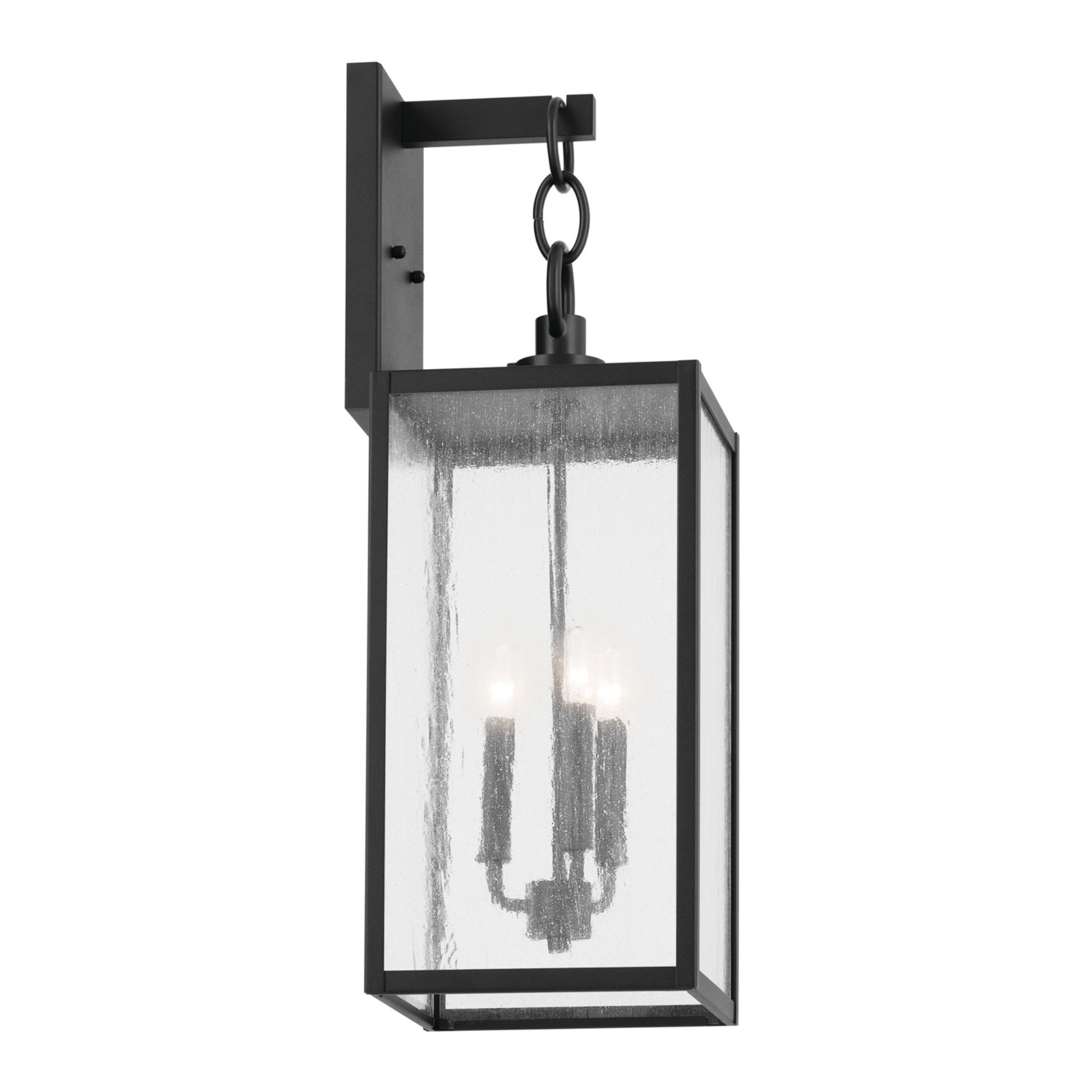 Lahden 26" 3-Light Outdoor Wall Light, Black Finish - Bees Lighting
