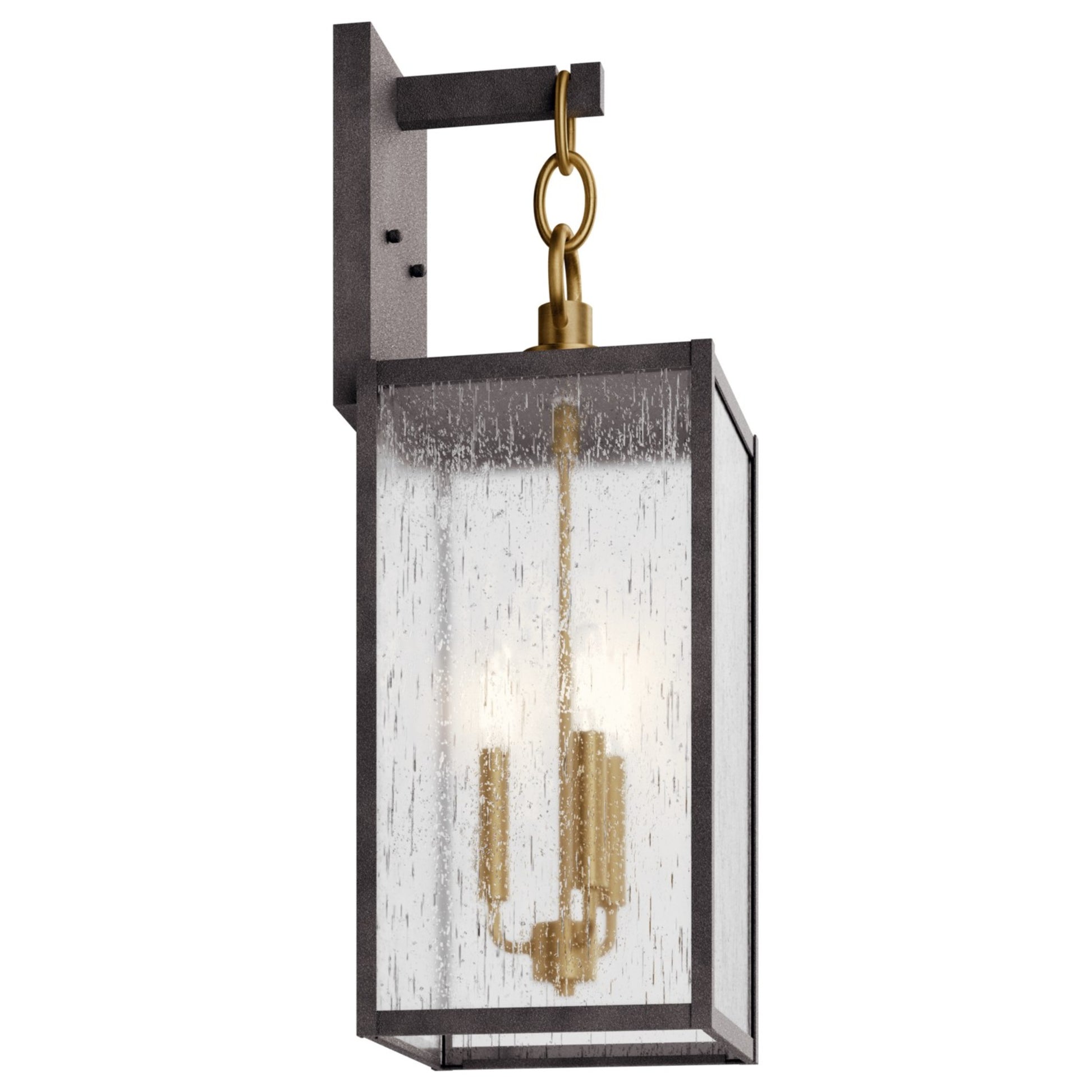 Lahden 26" 3-Light Outdoor Wall Light, Weathered Zinc Finish - Bees Lighting