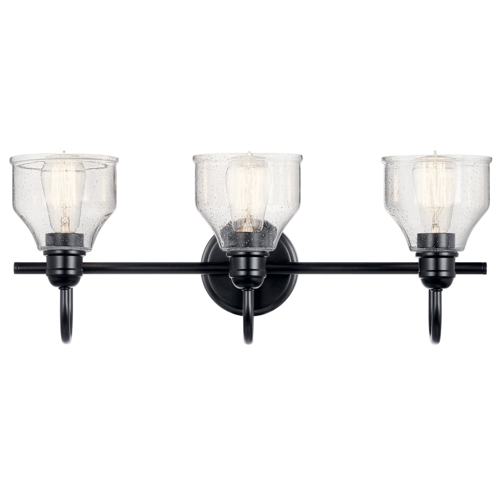 Avery 24" 3-Light Bath Vanity Light, Black Finish - Bees Lighting