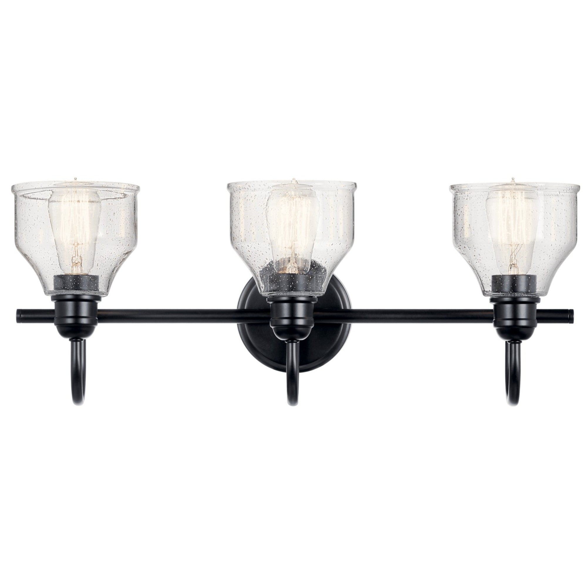 Avery 24" 3-Light Bath Vanity Light, Black Finish - Bees Lighting
