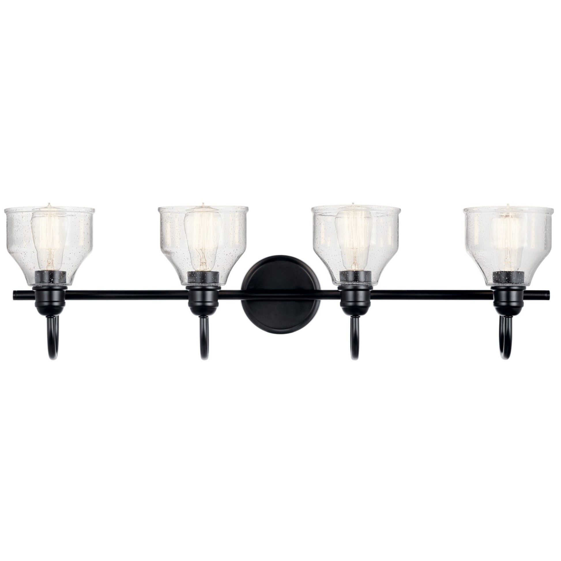 Avery 34" 4-Light Bath Vanity Light, Black Finish - Bees Lighting