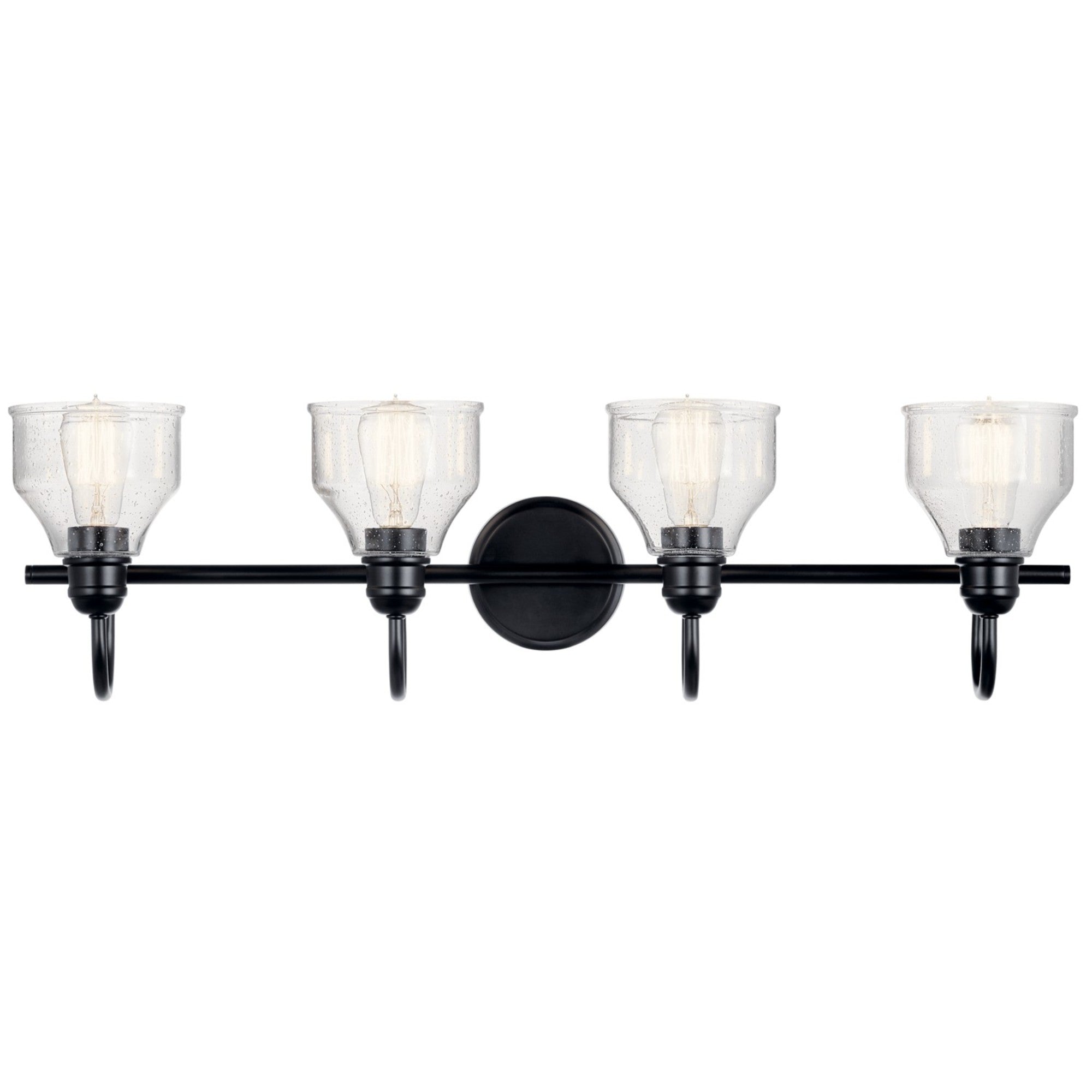 Avery 34" 4-Light Bath Vanity Light, Black Finish - Bees Lighting