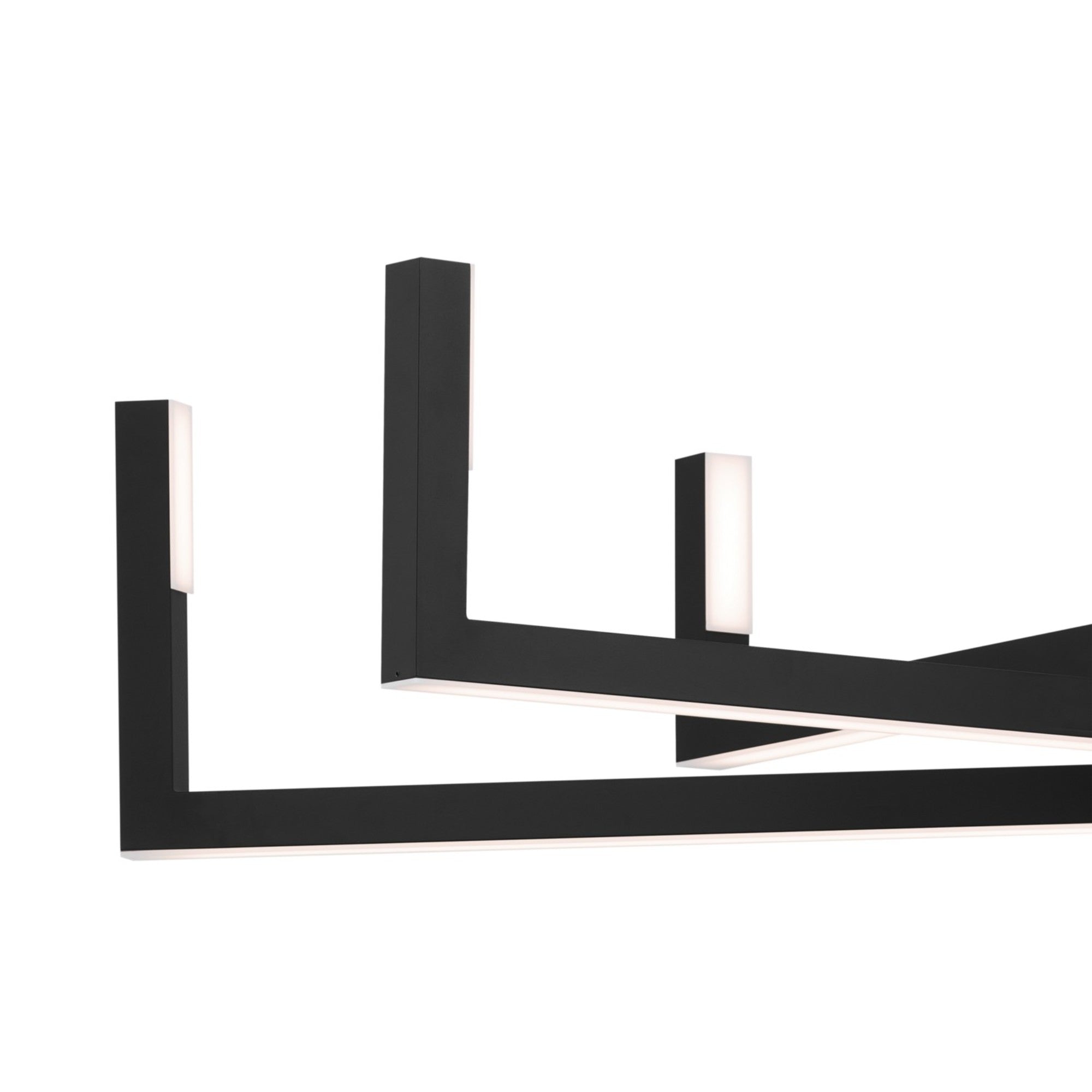 Priam 44" LED Chandelier, Matte Black Finish - Bees Lighting
