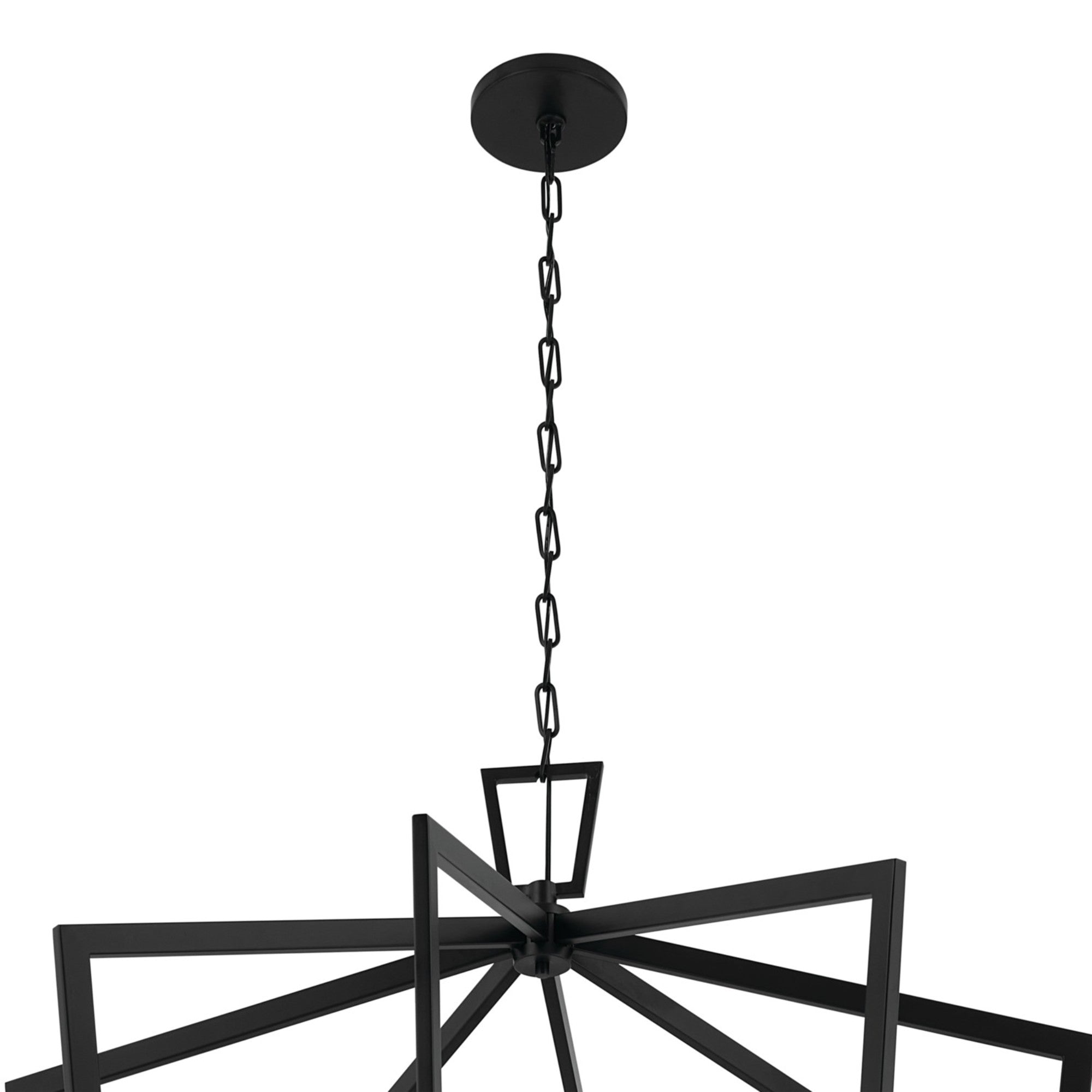 Abbotswell 37 in. 16 Lights Chandelier Black Finish - Bees Lighting