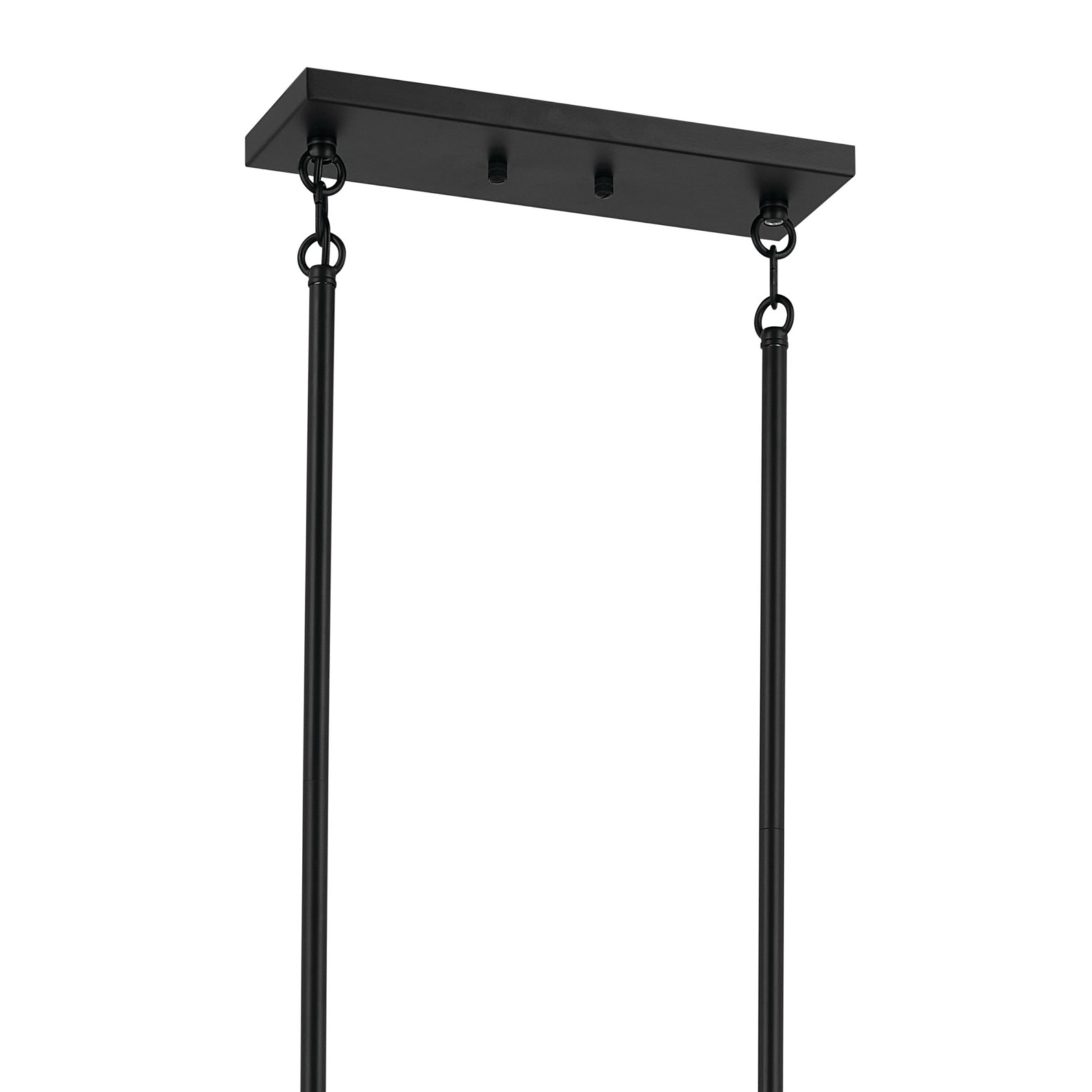 Erzo 50" 10-Light Linear Chandelier, Black Finish - Bees Lighting