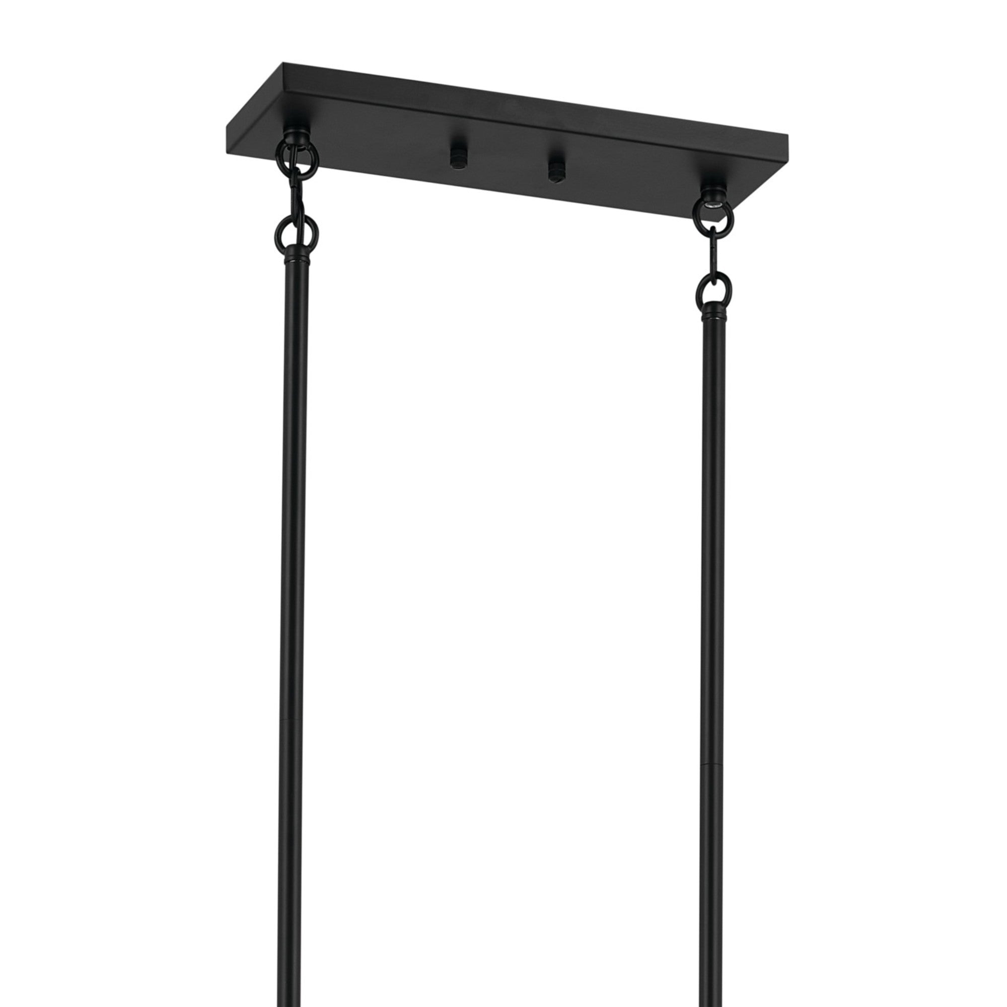 Erzo 50" 10-Light Linear Chandelier, Black Finish - Bees Lighting