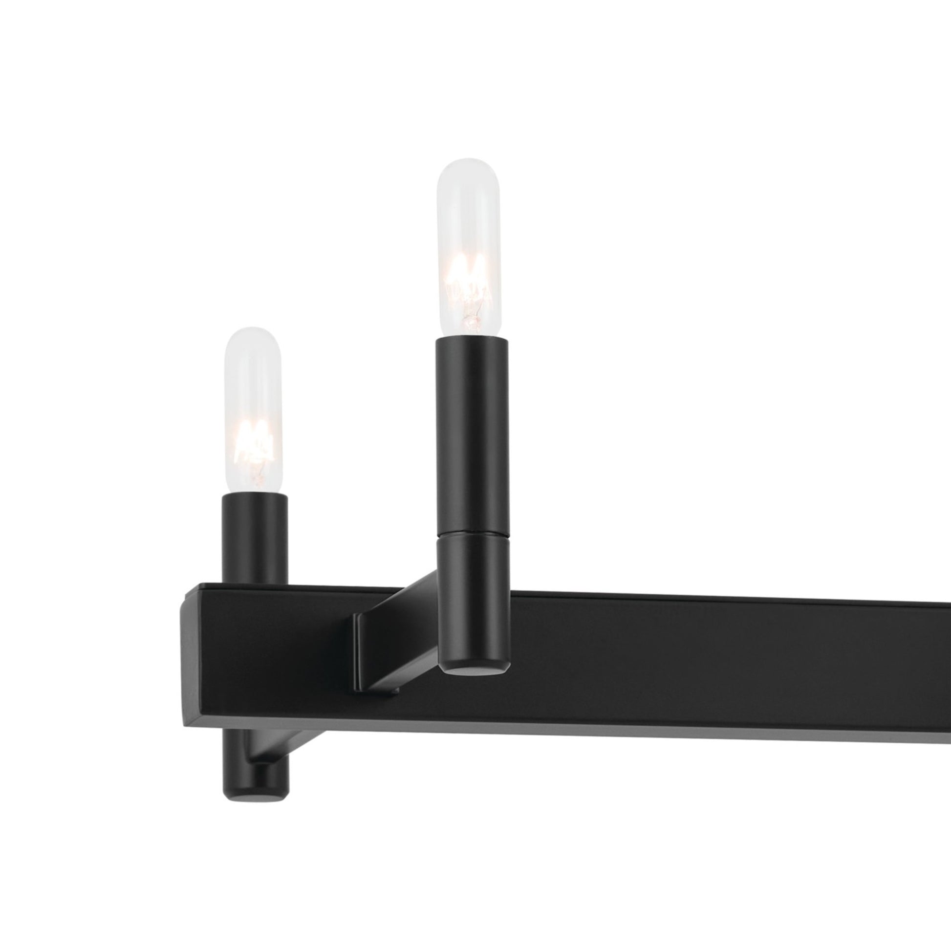 Erzo 50" 10-Light Linear Chandelier, Black Finish - Bees Lighting