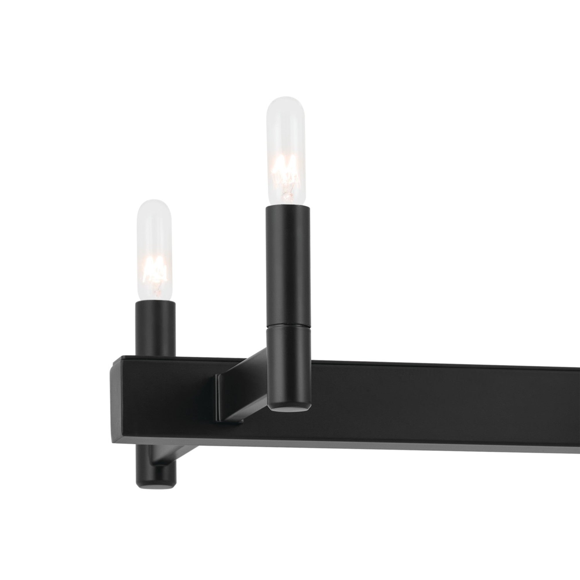Erzo 50" 10-Light Linear Chandelier, Black Finish - Bees Lighting