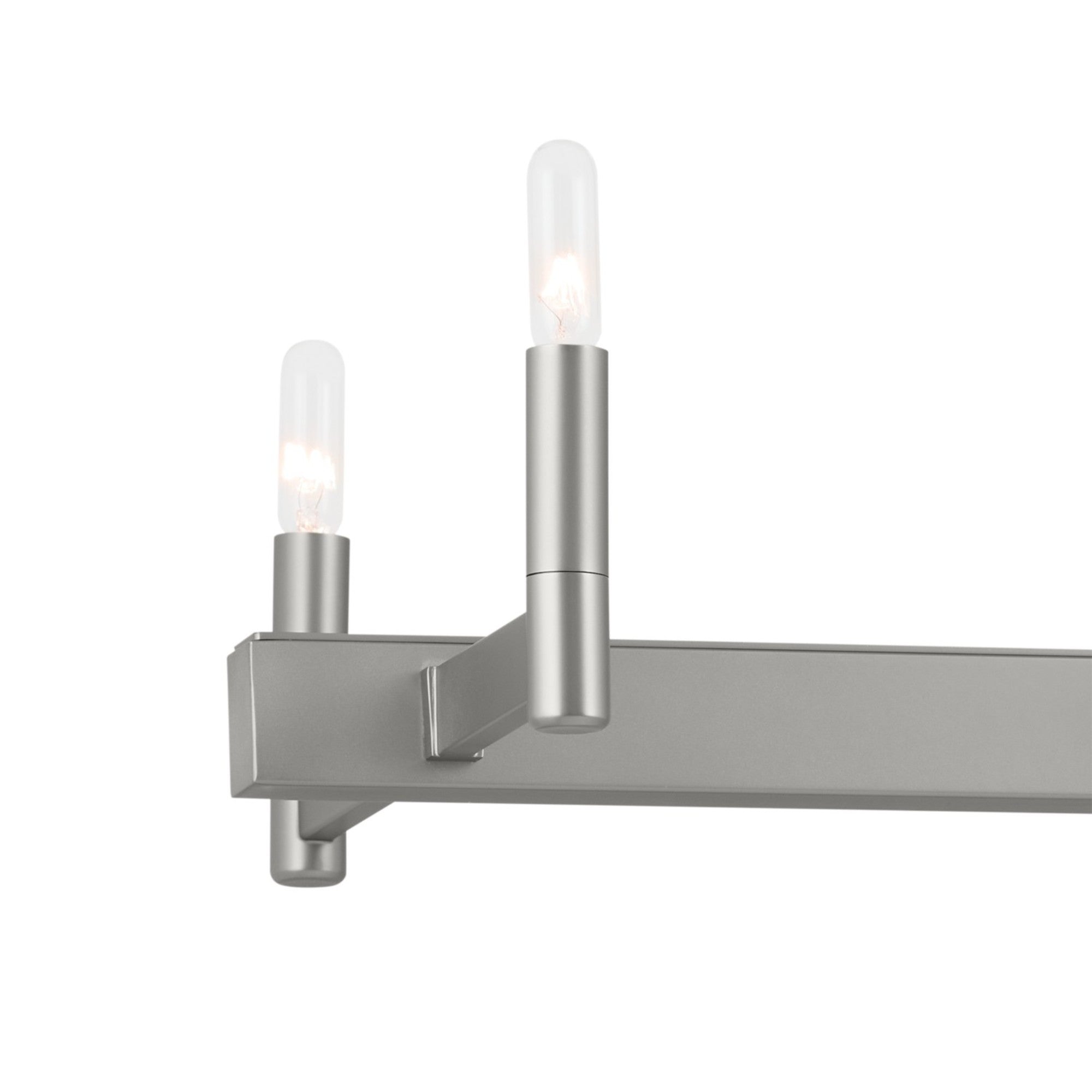 Erzo 50" 10-Light Linear Chandelier, Satin Nickel Finish - Bees Lighting