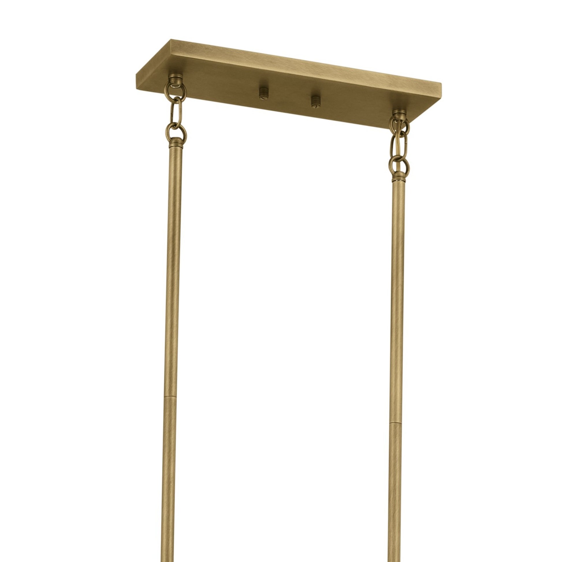 Erzo 50" 10-Light Linear Chandelier, Natural Brass Finish - Bees Lighting