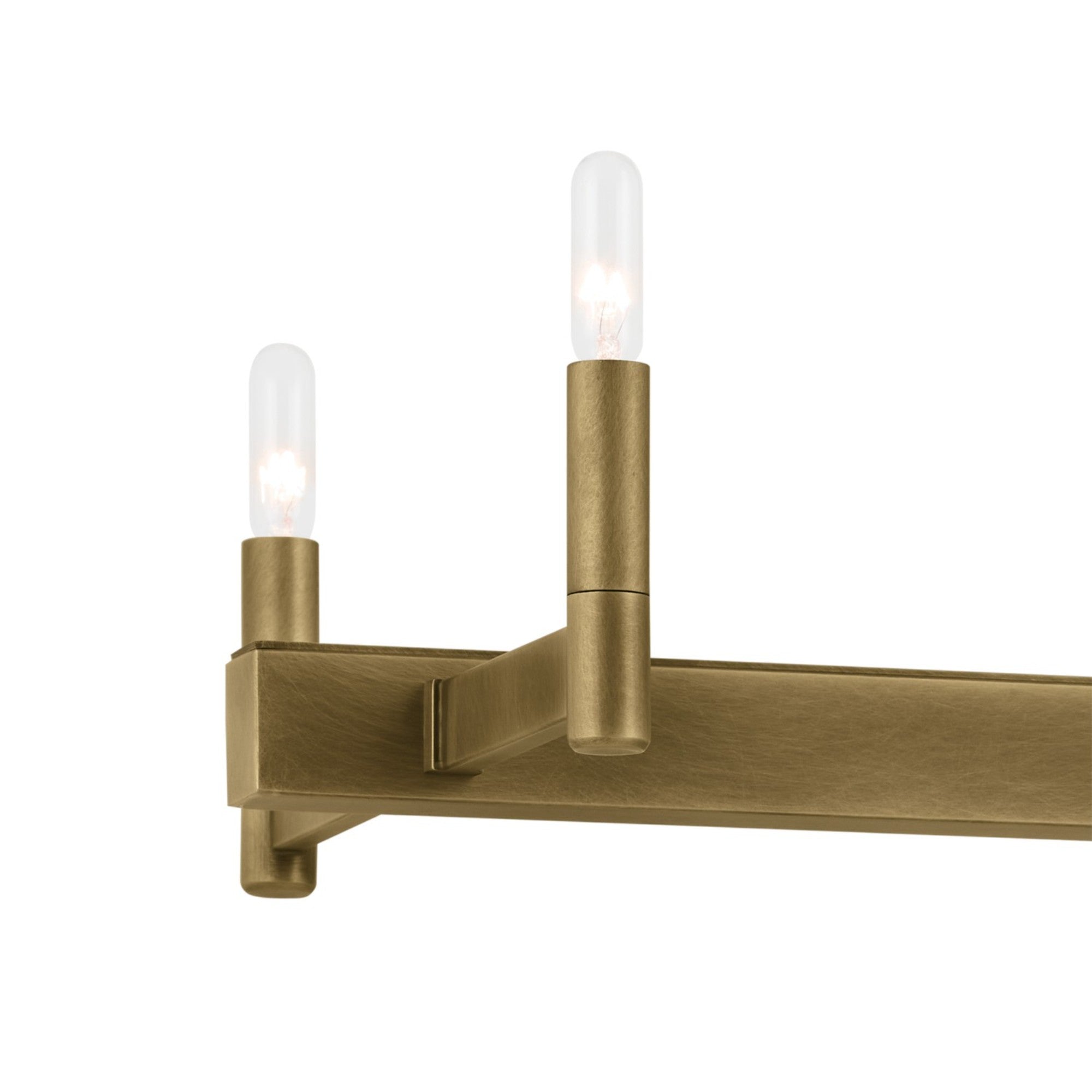 Erzo 50" 10-Light Linear Chandelier, Natural Brass Finish - Bees Lighting