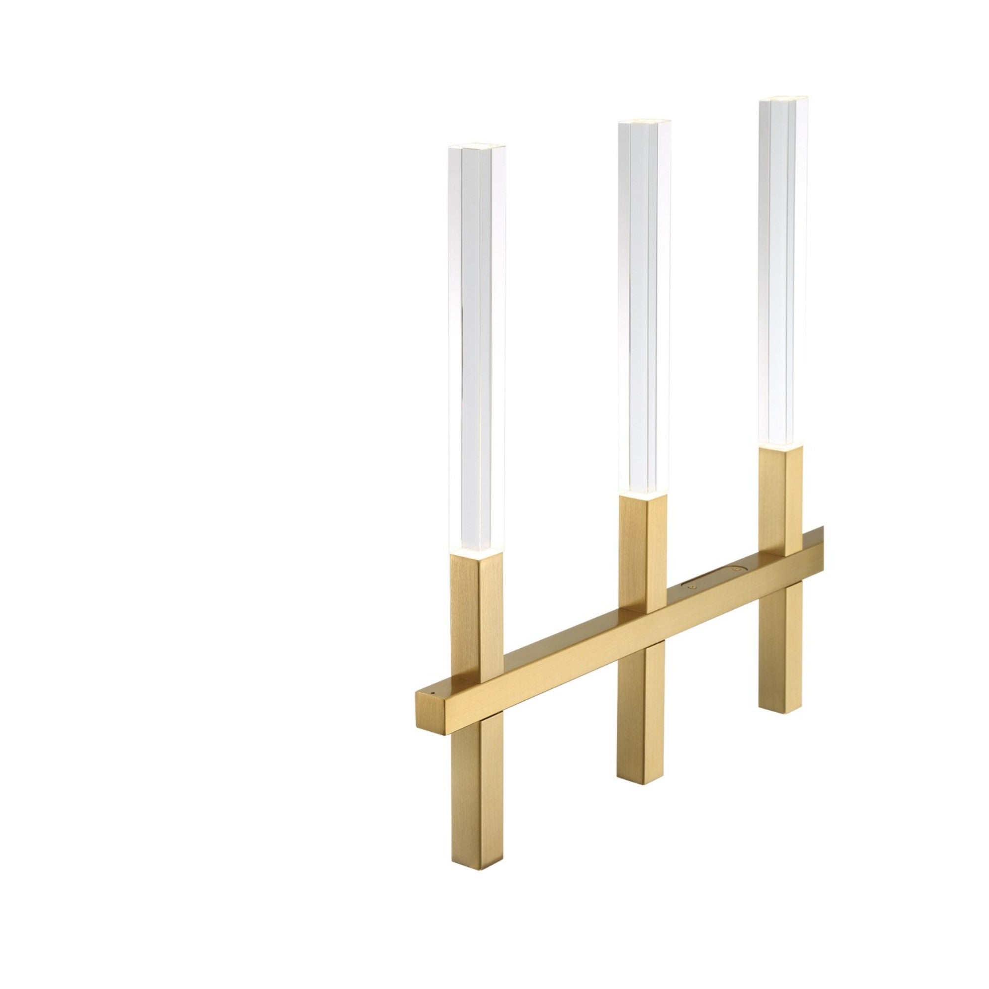 Benicio 7-Light 46" LED Linear Chandelier, Brushed Gold Finish - Bees Lighting