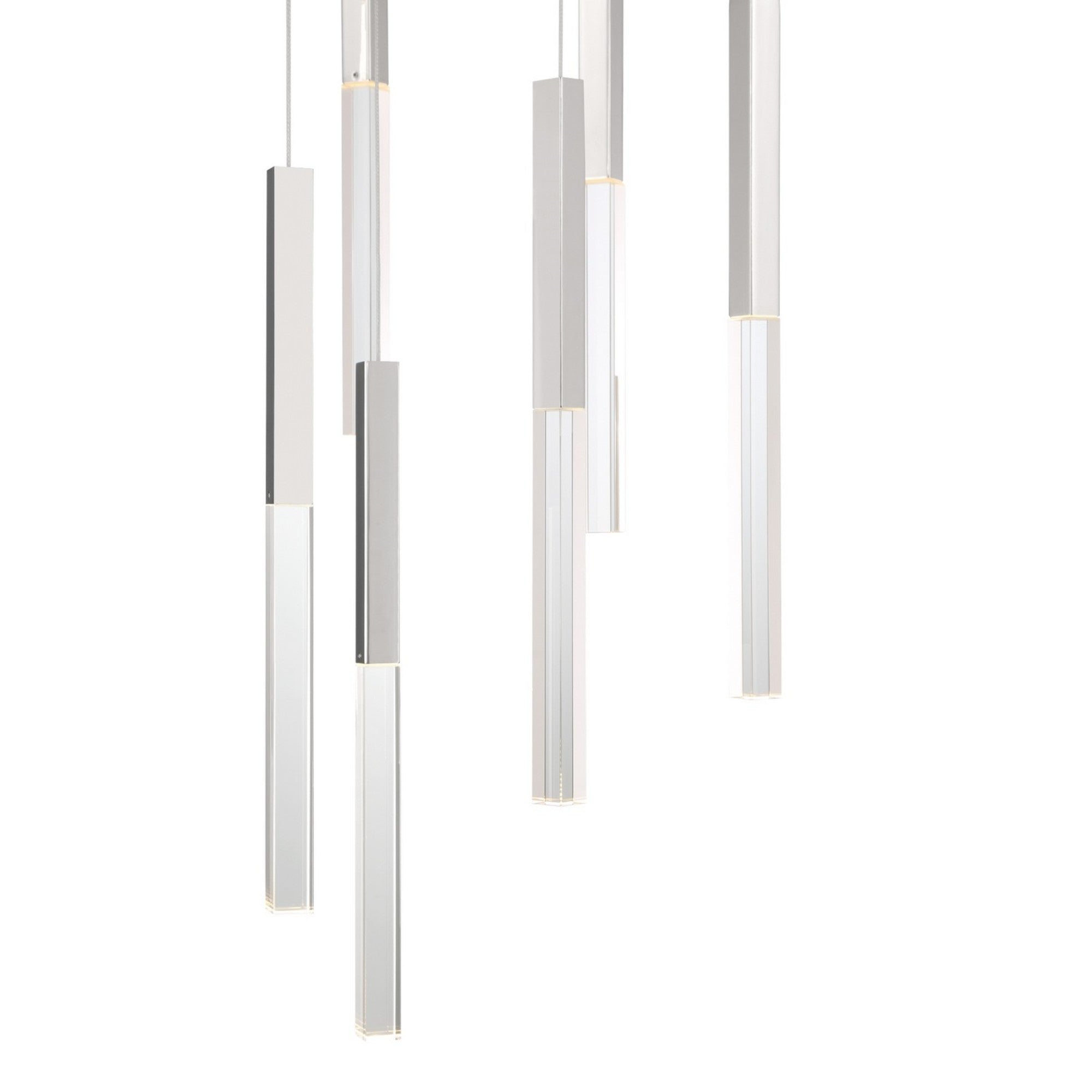 Benicio 11-Light 22" LED Chandelier, Polished Nickel Finish - Bees Lighting