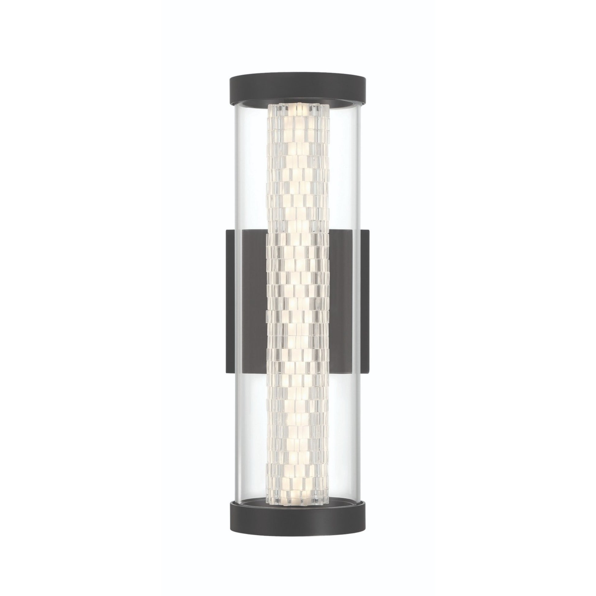 Savron 14" LED Outdoor Wall Sconce, Black Finish - Bees Lighting