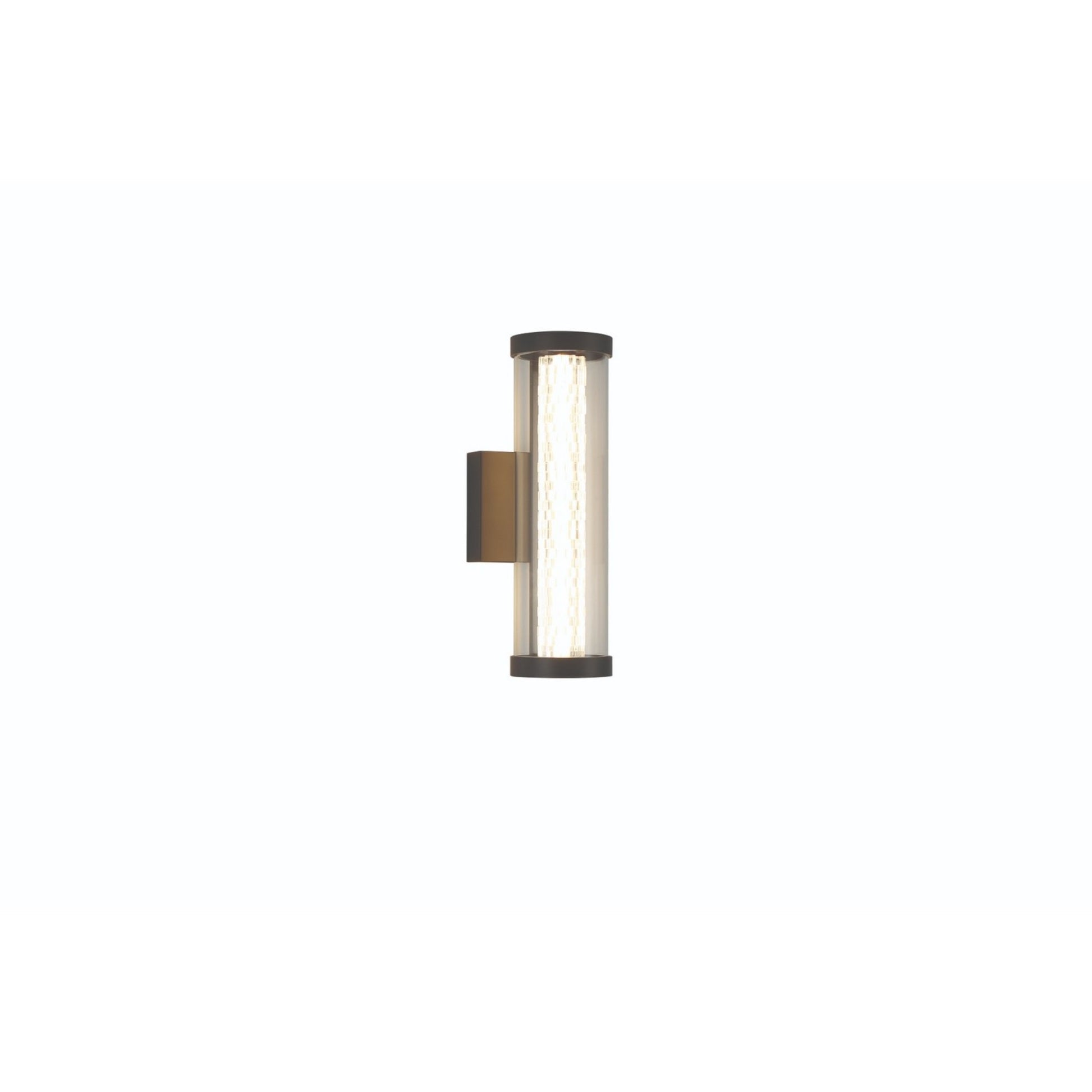 Savron 14" LED Outdoor Wall Sconce, Black Finish - Bees Lighting