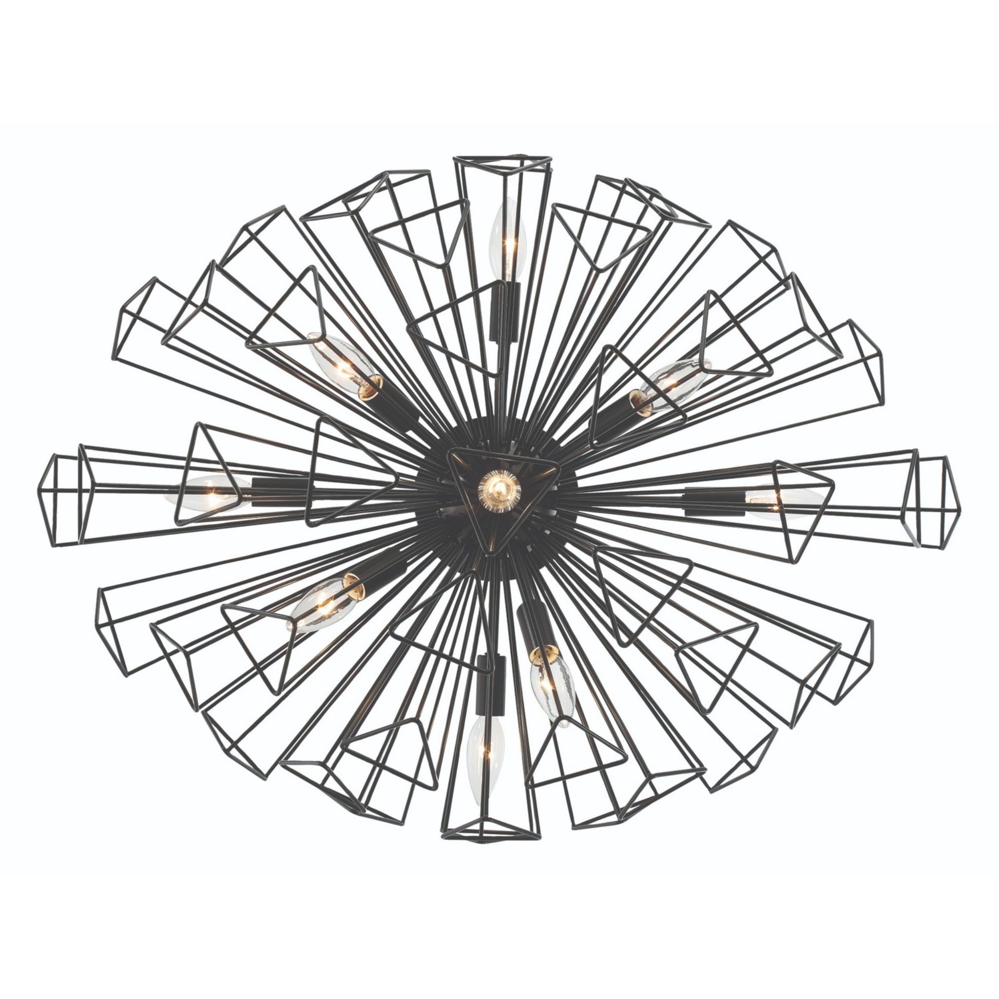Dendelio 9-Light 30" Chandelier, Black Finish - Bees Lighting