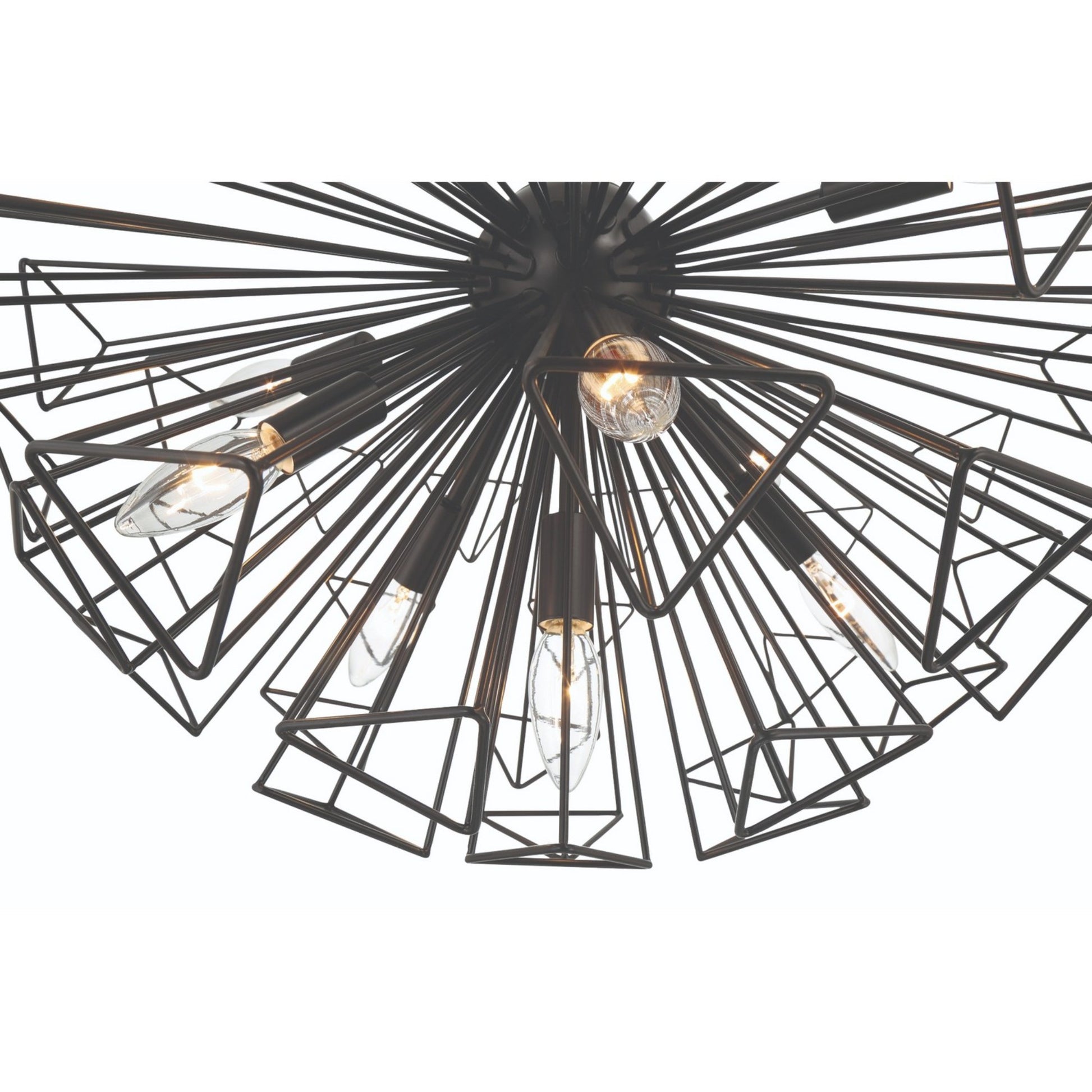 Dendelio 9-Light 30" Chandelier, Black Finish - Bees Lighting