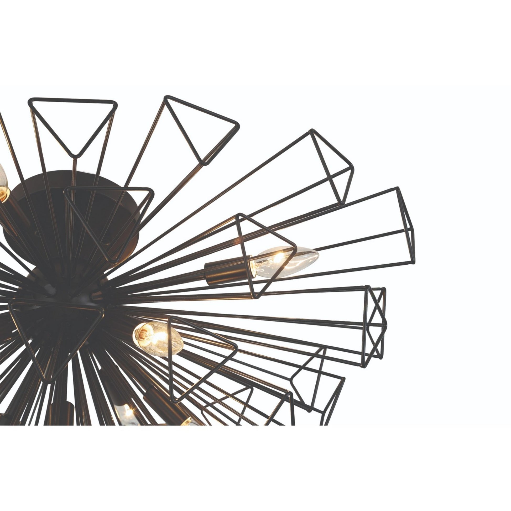 Dendelio 9-Light 30" Chandelier, Black Finish - Bees Lighting