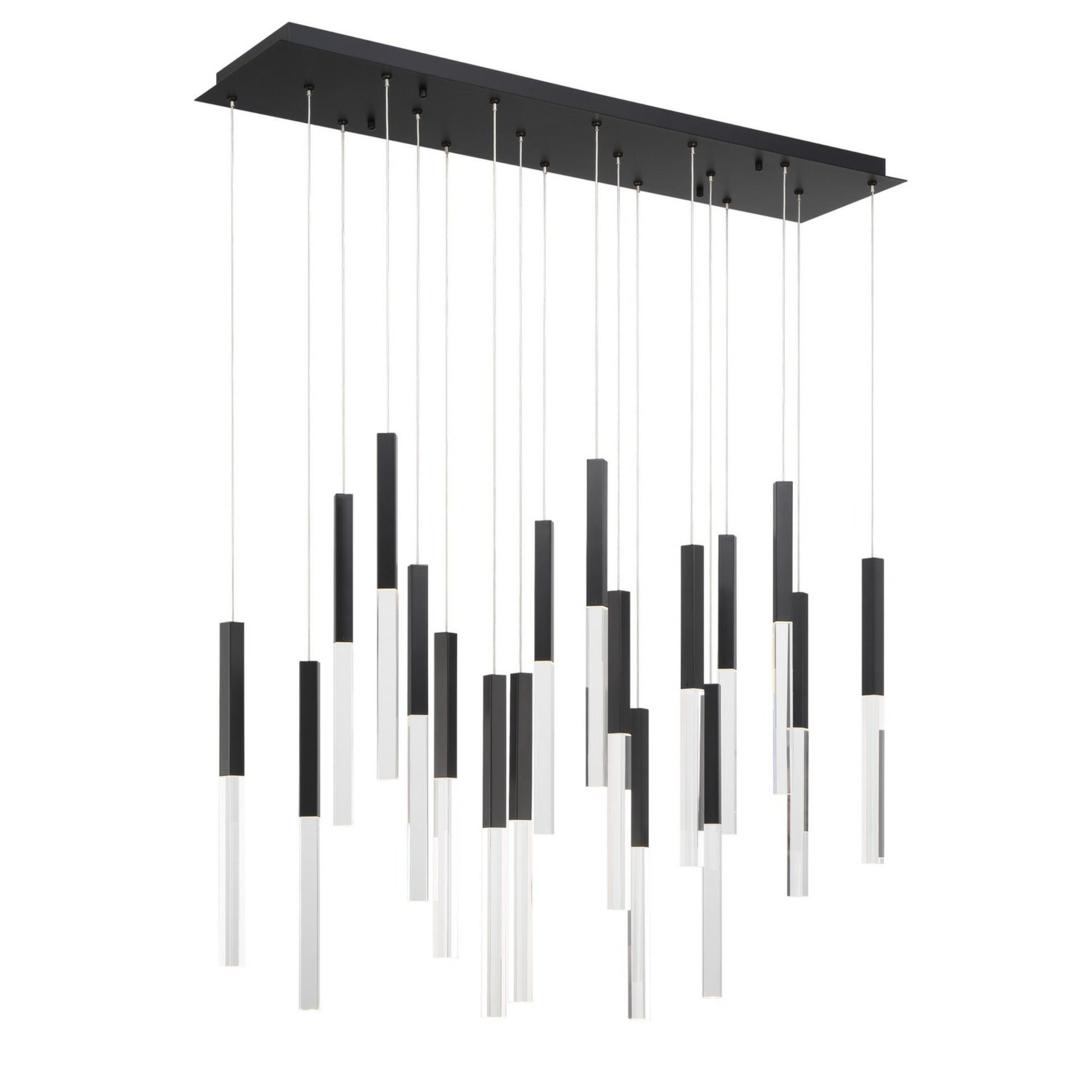 Benicio 18-Light 42" LED Chandelier, Black Finish - Bees Lighting