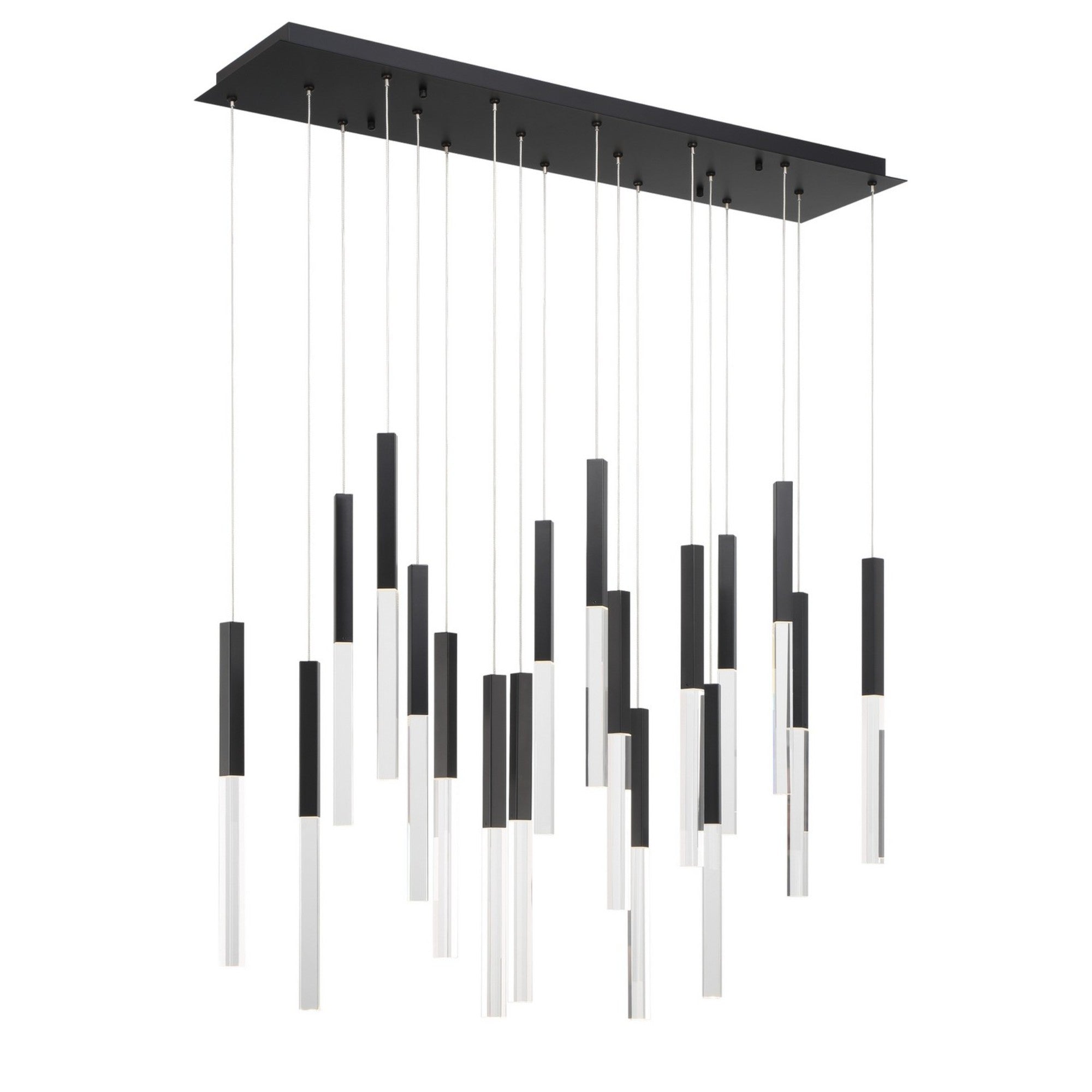 Benicio 18-Light 42" LED Chandelier, Black Finish - Bees Lighting