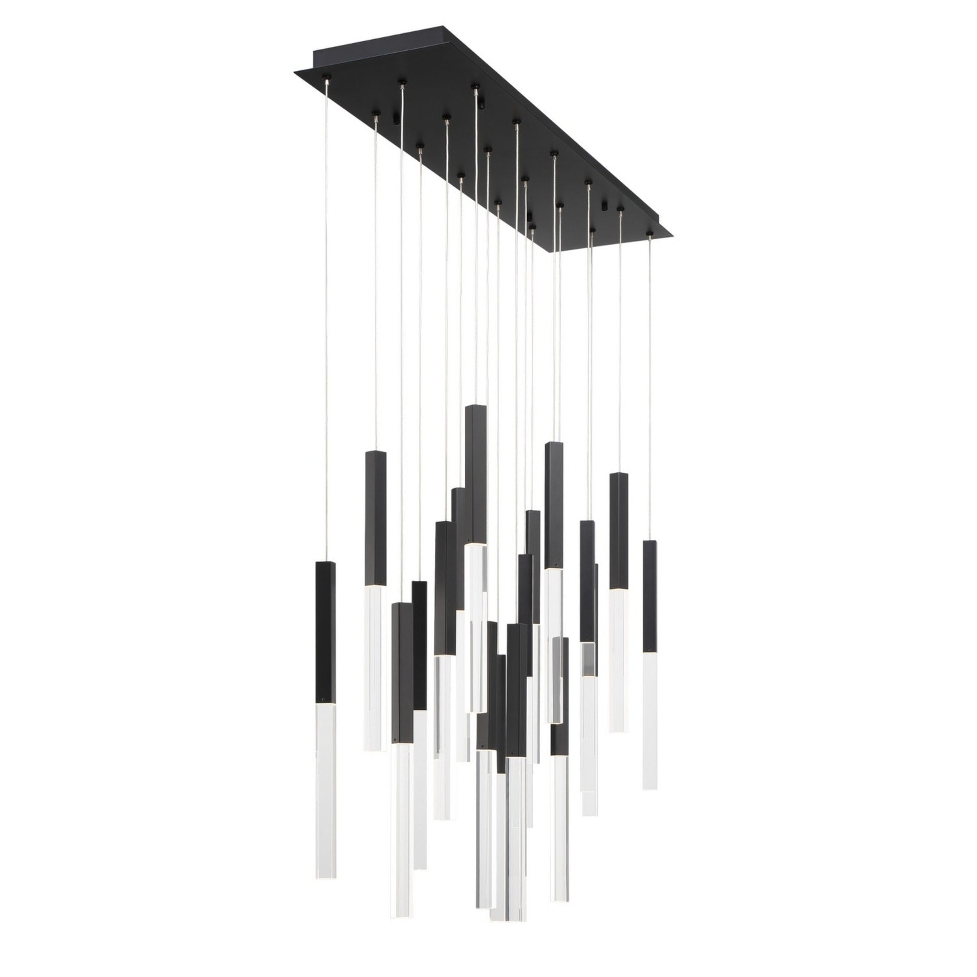 Benicio 18-Light 42" LED Chandelier, Black Finish - Bees Lighting