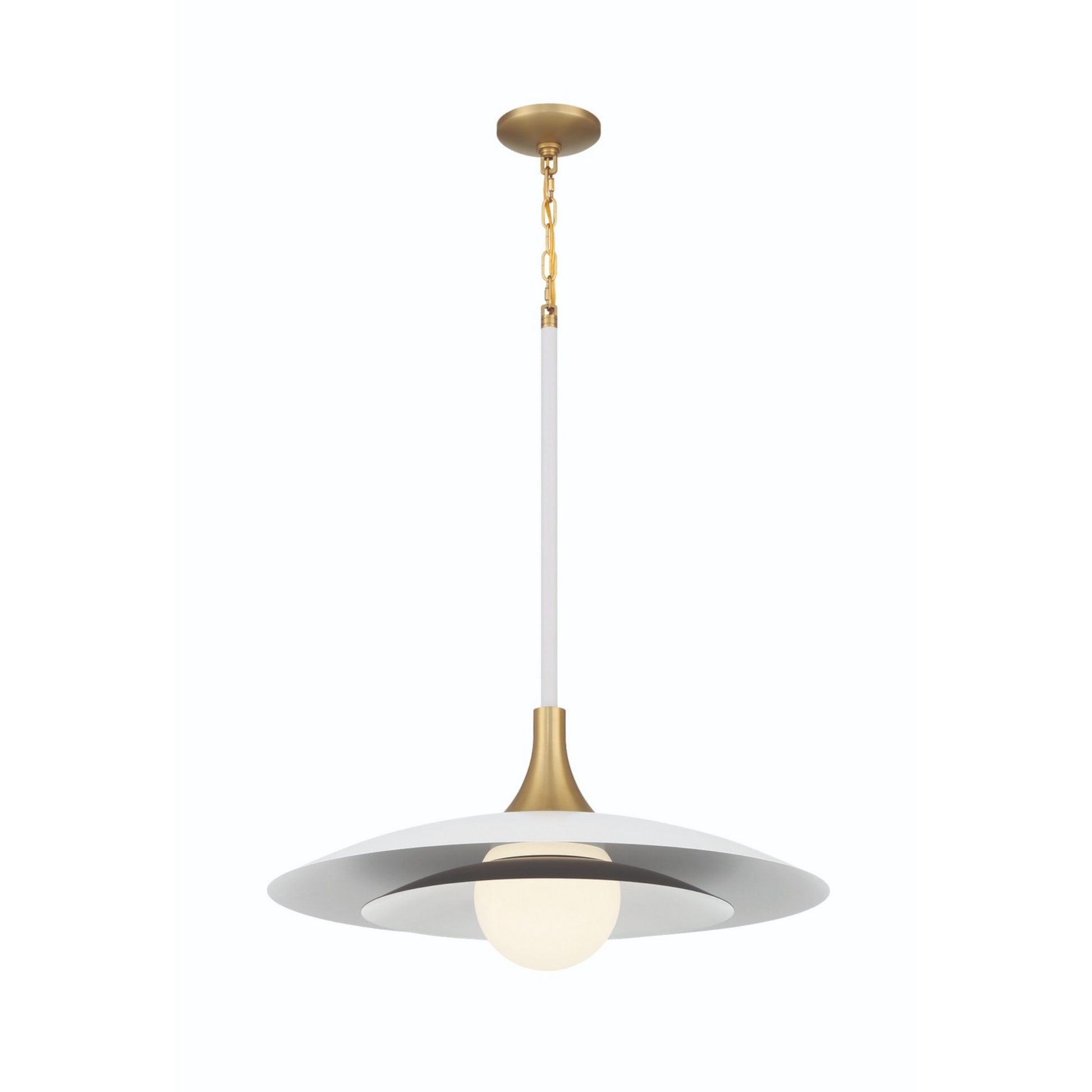 Welsh 24" LED Pendant, White Finish - Bees Lighting