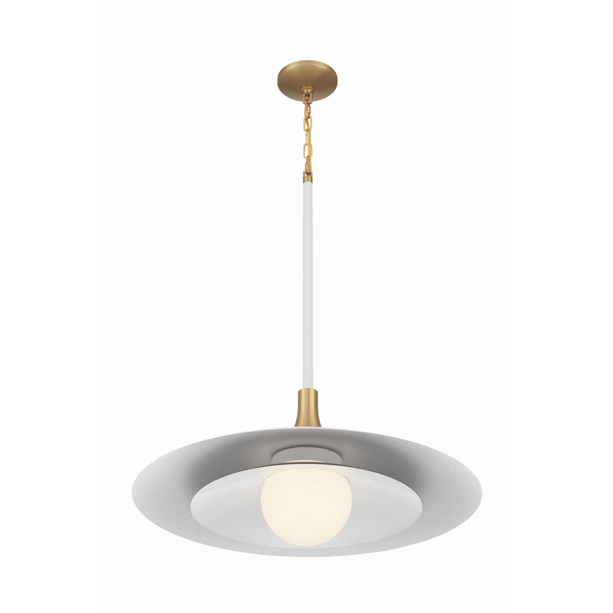 Welsh 24" LED Pendant, White Finish - Bees Lighting