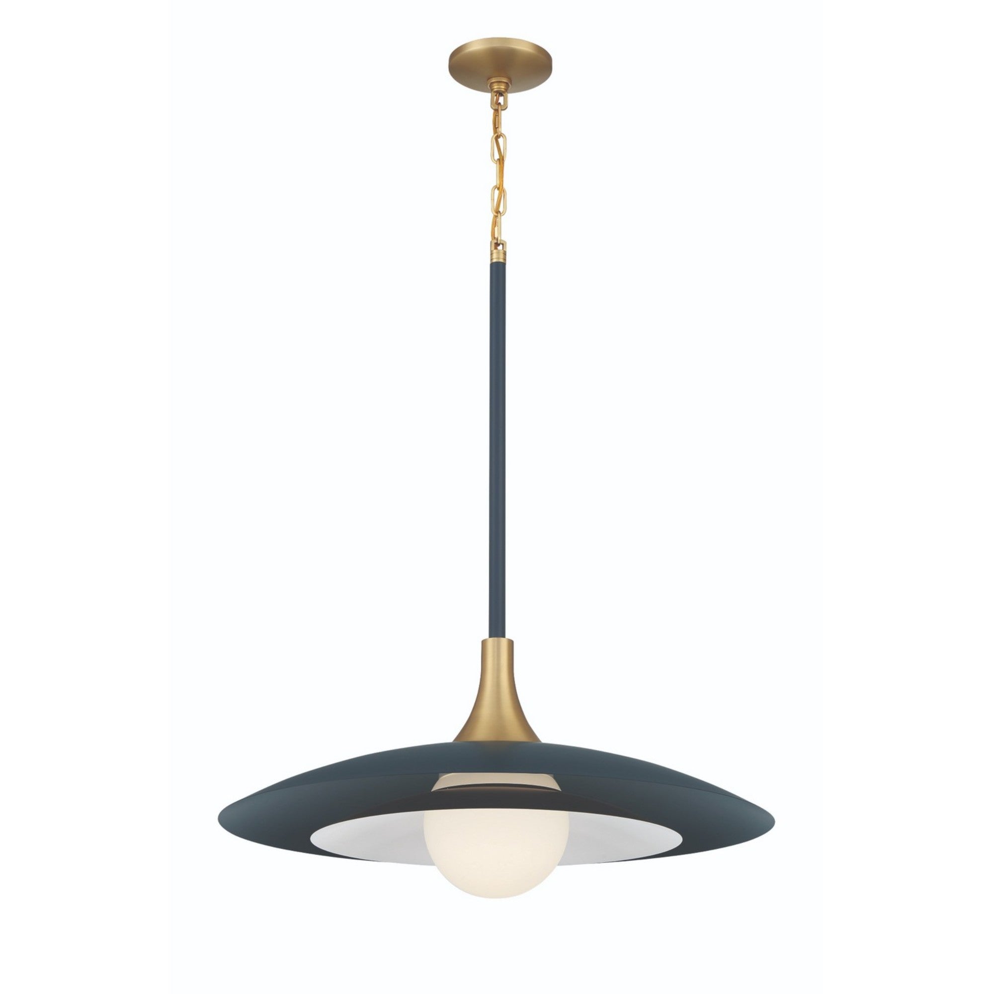 Welsh 24" LED Pendant, Blue Finish - Bees Lighting