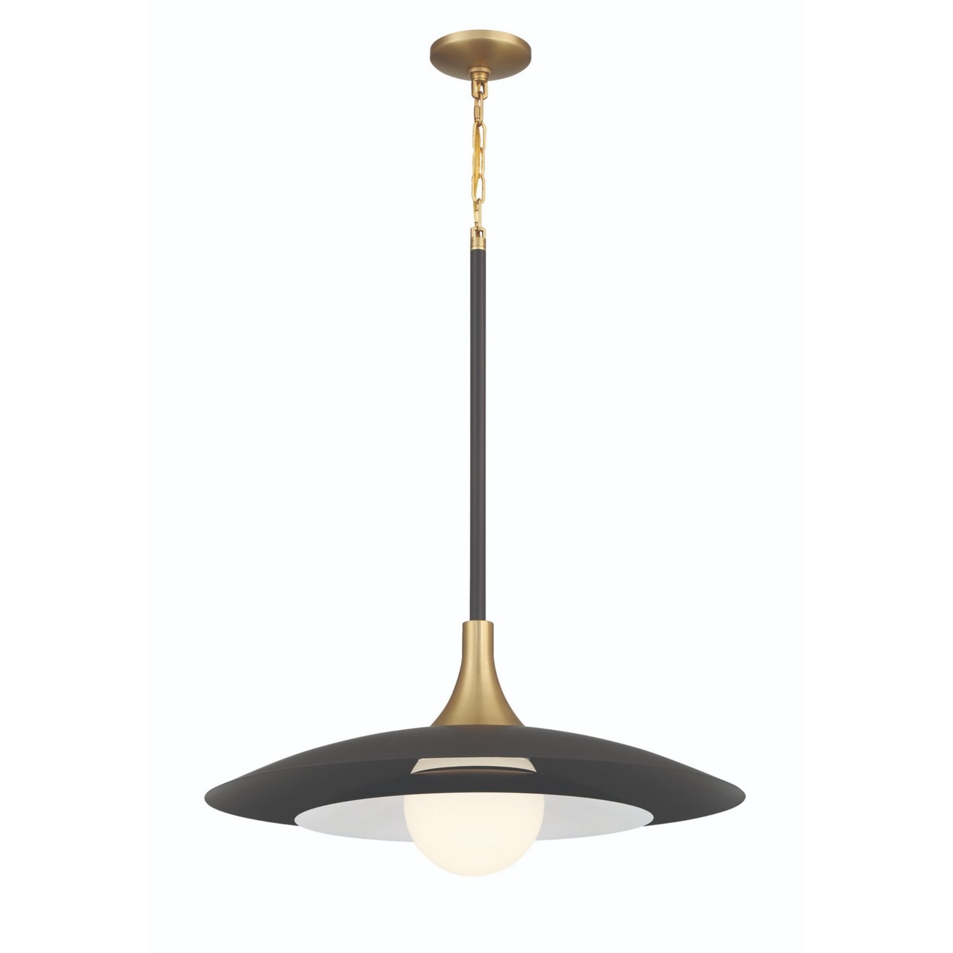 Welsh 24" LED Pendant, Black Finish - Bees Lighting