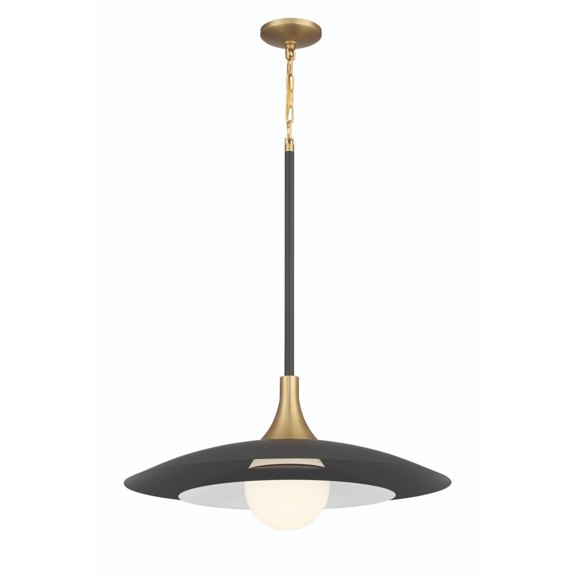 Welsh 24" LED Pendant, Black Finish - Bees Lighting