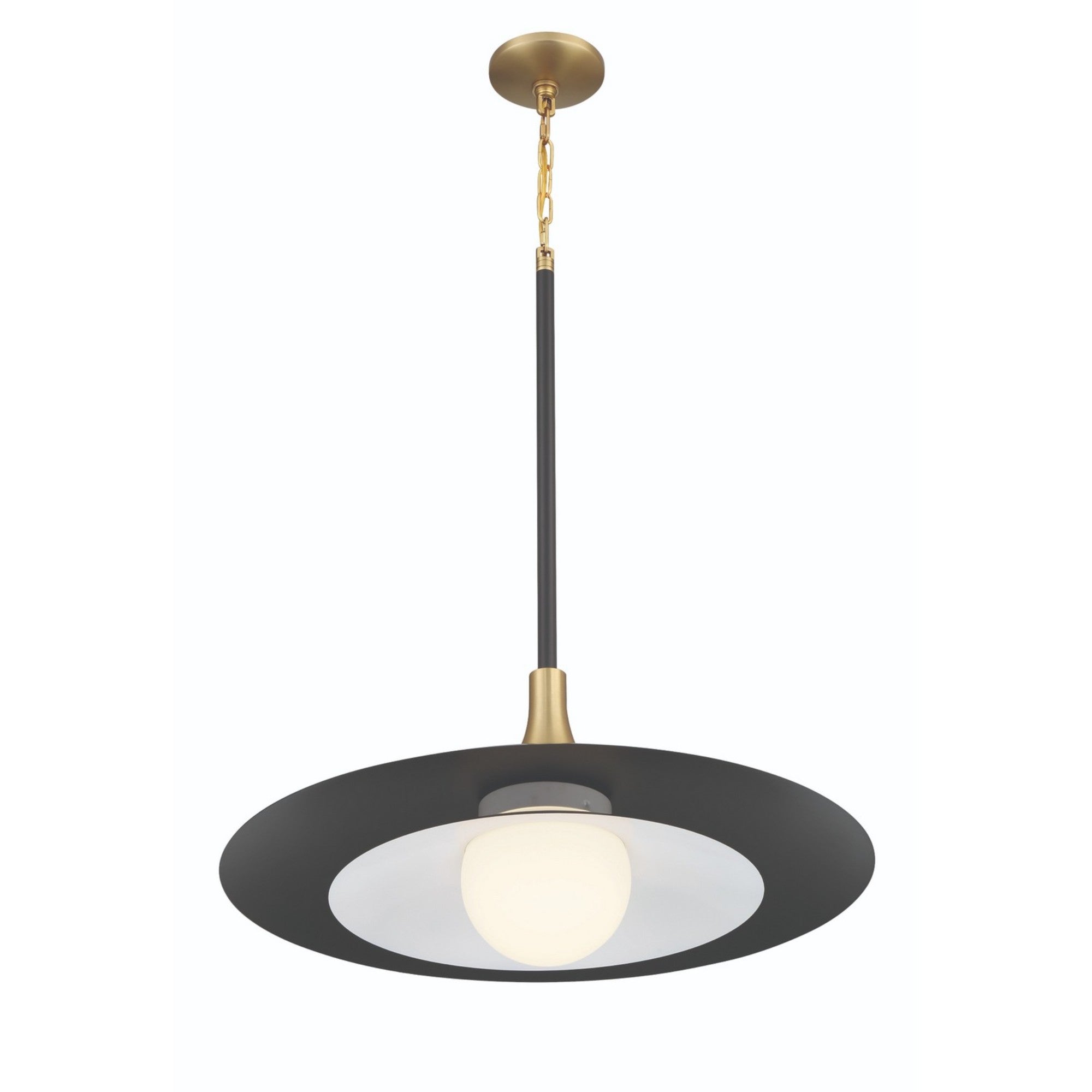Welsh 24" LED Pendant, Black Finish - Bees Lighting