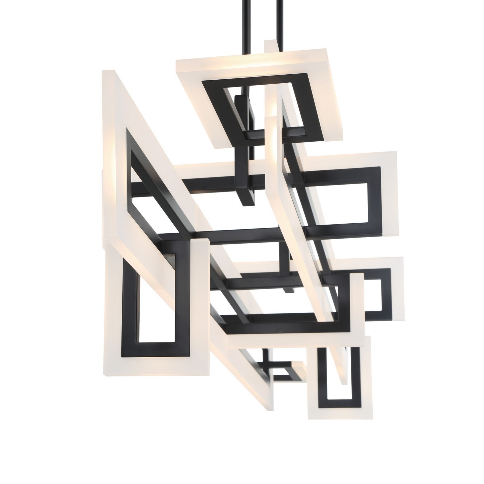 Inizio 55" LED Linear Chandelier, Black Finish - Bees Lighting