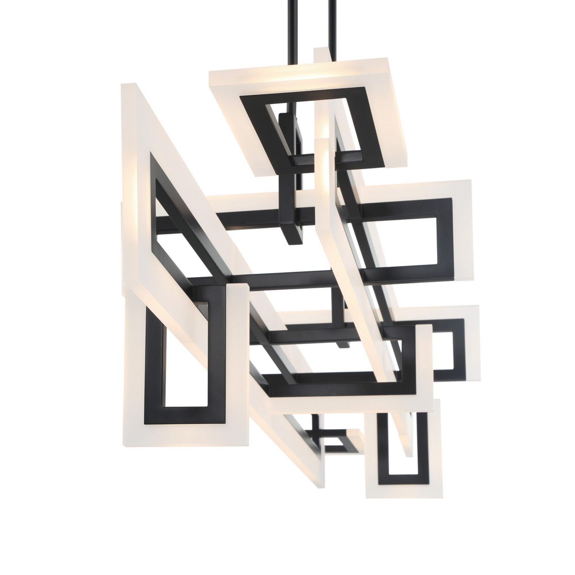Inizio 55" LED Linear Chandelier, Black Finish - Bees Lighting