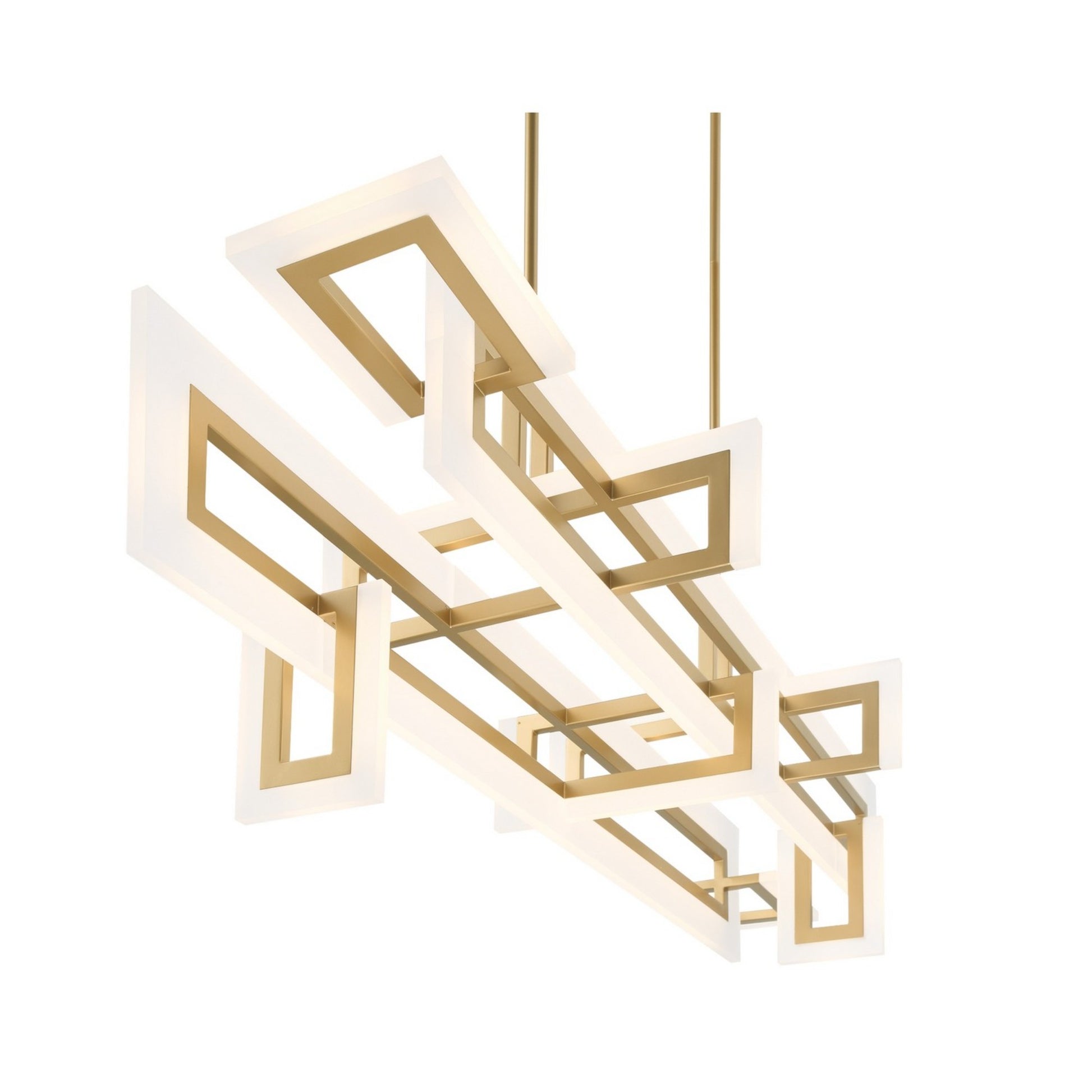 Inizio 55" LED Linear Chandelier, Gold Finish - Bees Lighting