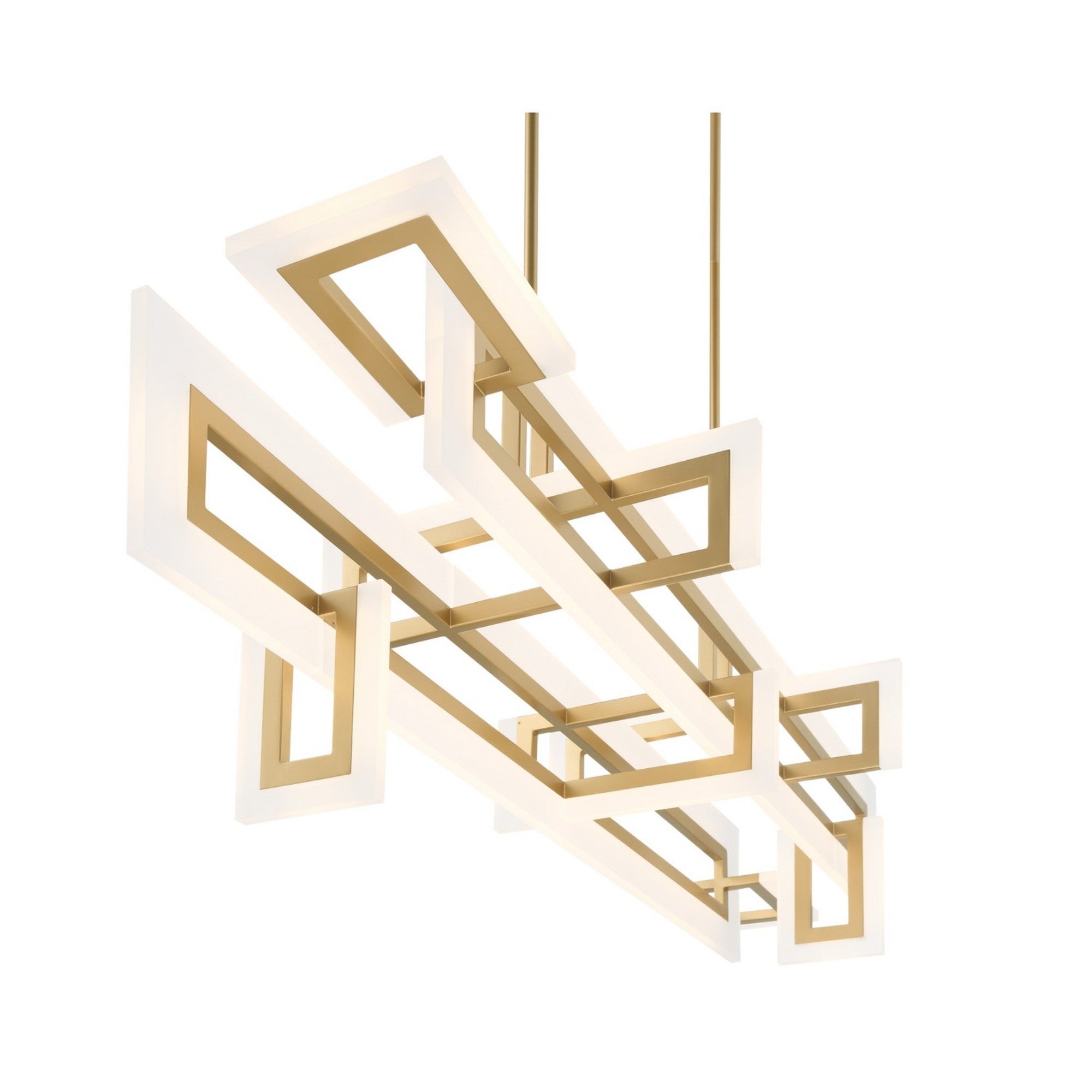 Inizio 55" LED Linear Chandelier, Gold Finish - Bees Lighting