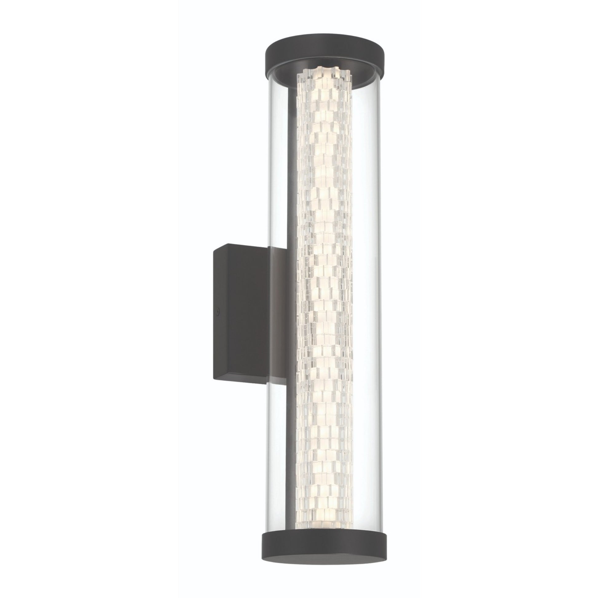 Savron 18" LED Outdoor Wall Sconce, Black Finish - Bees Lighting