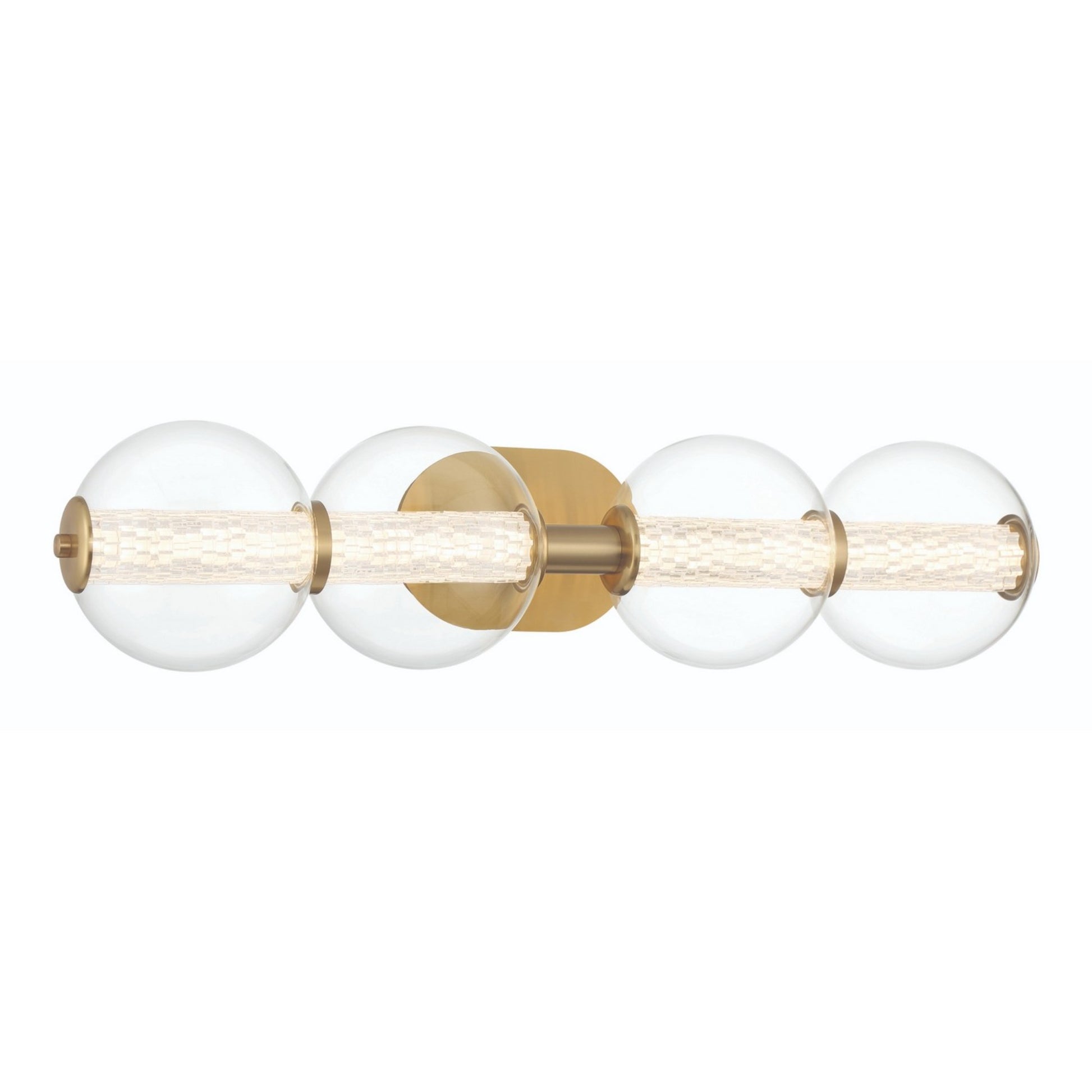Atomo 4-Light 30" LED Vanity, Gold Finish - Bees Lighting