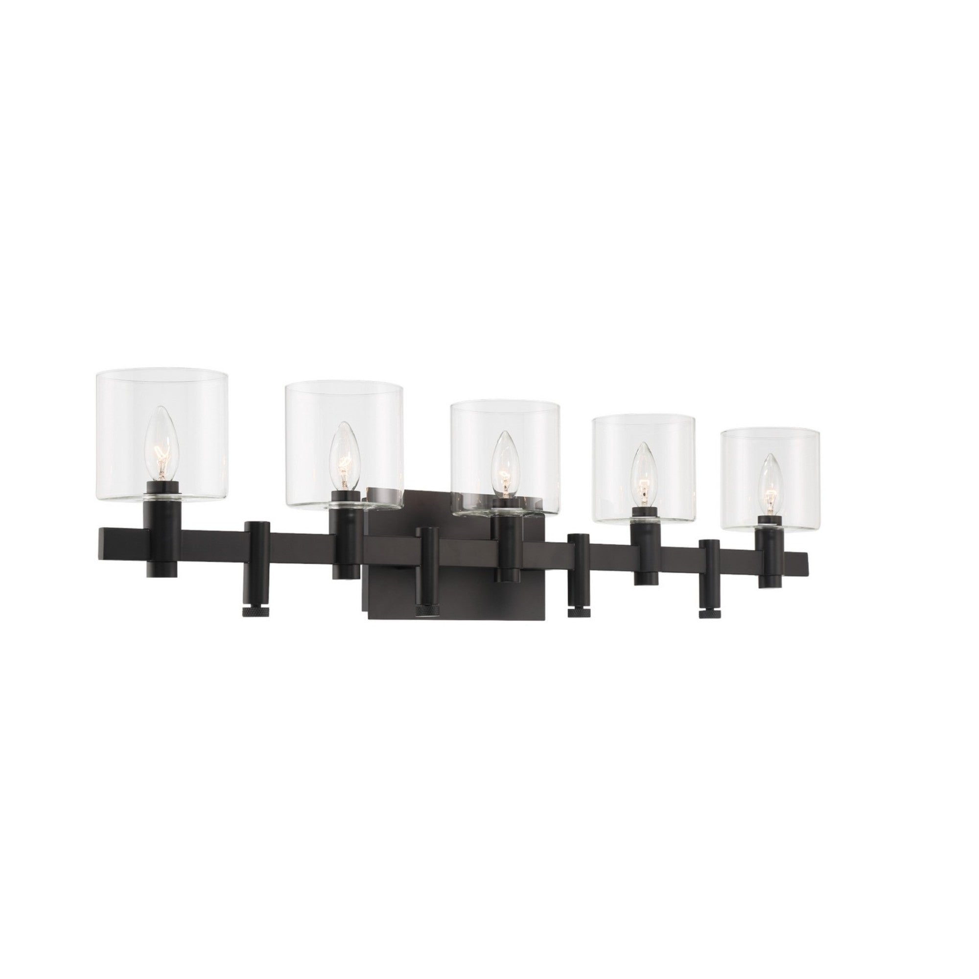 Decato 5-Light 38" Vanity, Black Finish - Bees Lighting