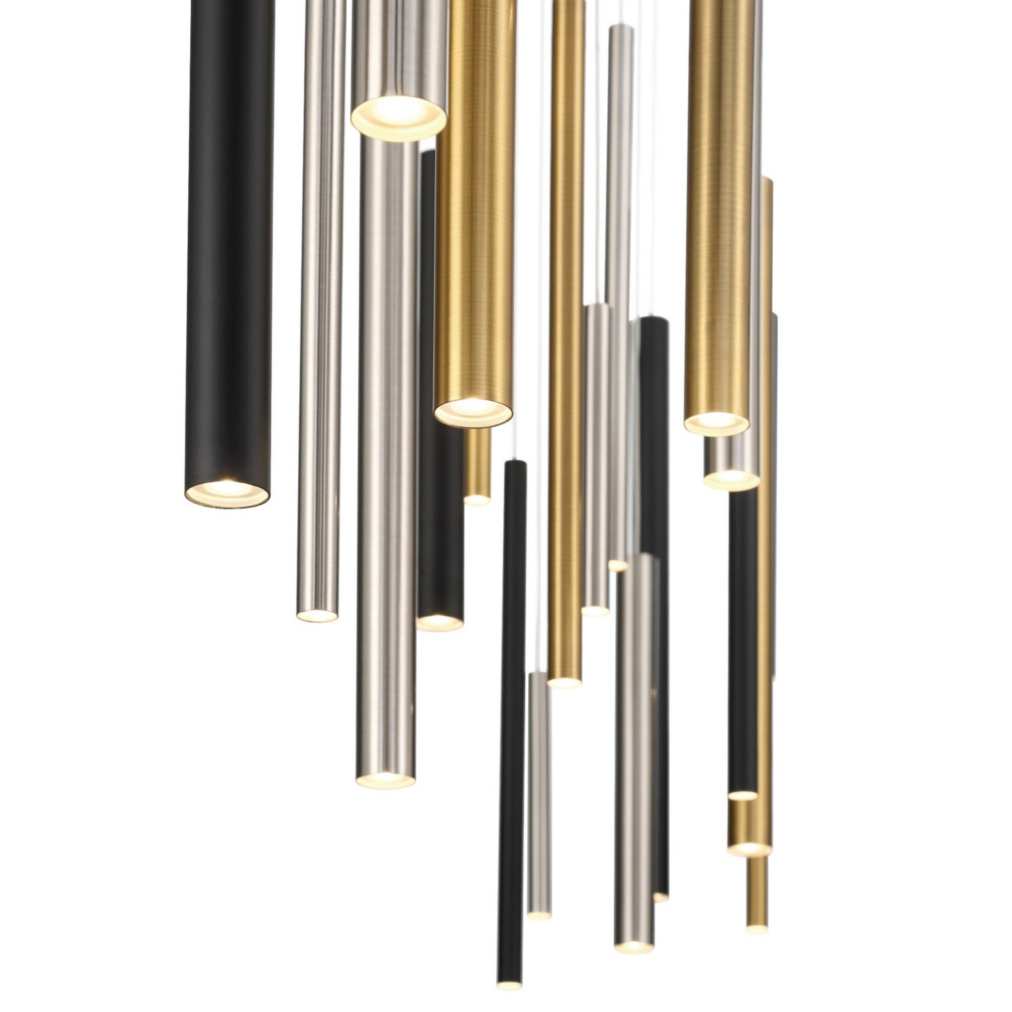 Santana 30-Light 72" LED Grand Chandelier, Mix Finish - Bees Lighting