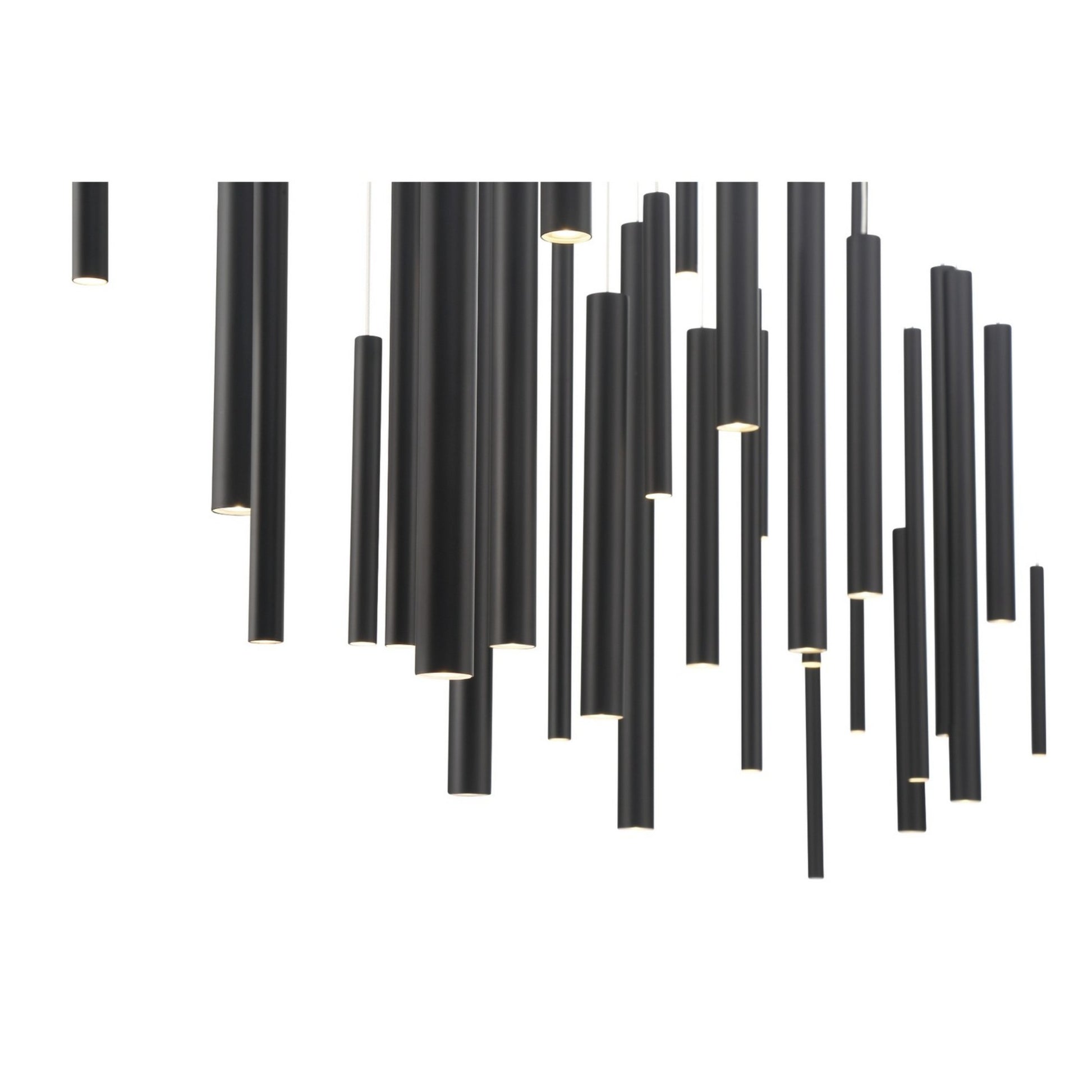 Santana 30-Light 72" LED Grand Chandelier, Black Finish - Bees Lighting
