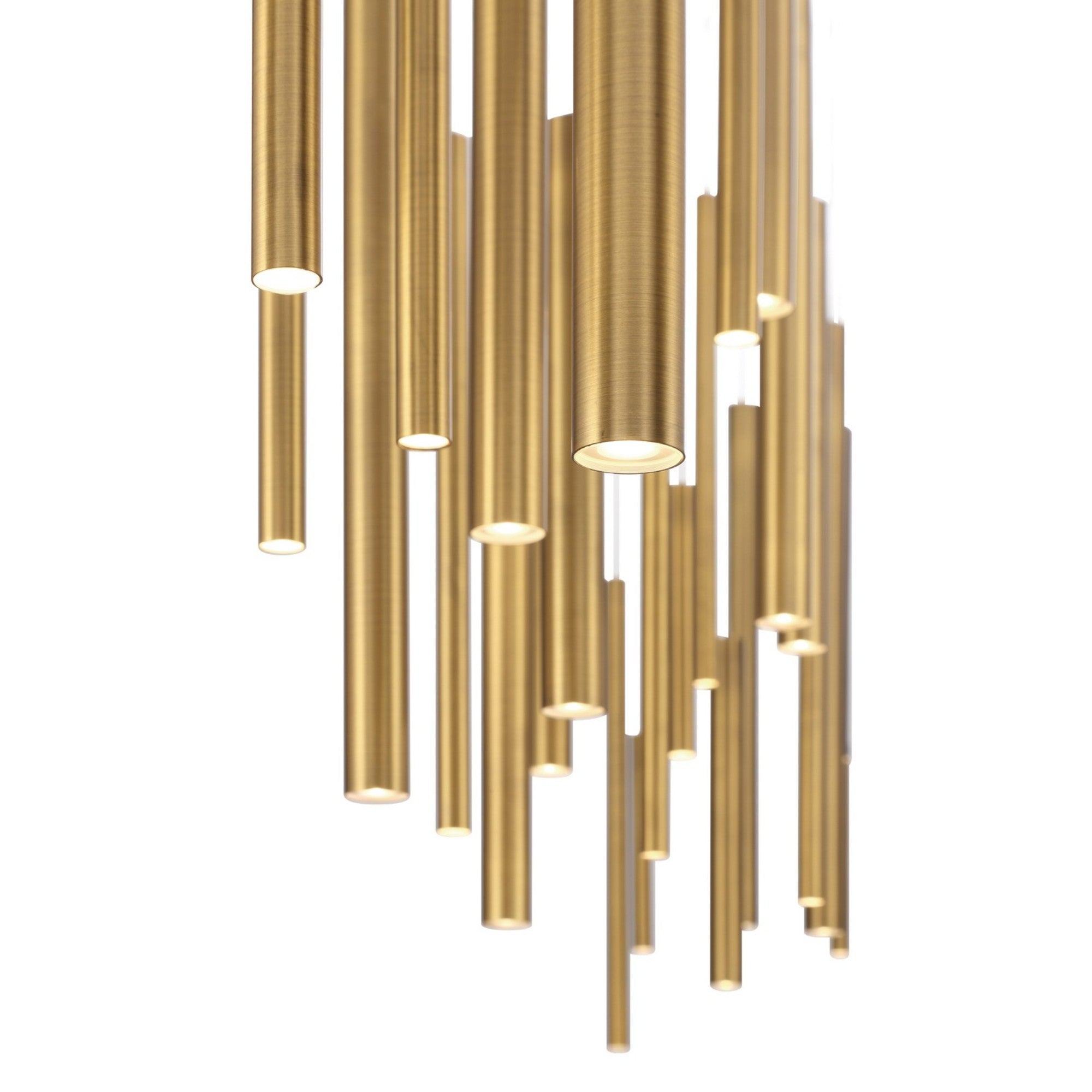 Santana 30-Light 72" LED Grand Chandelier, Brass Finish - Bees Lighting